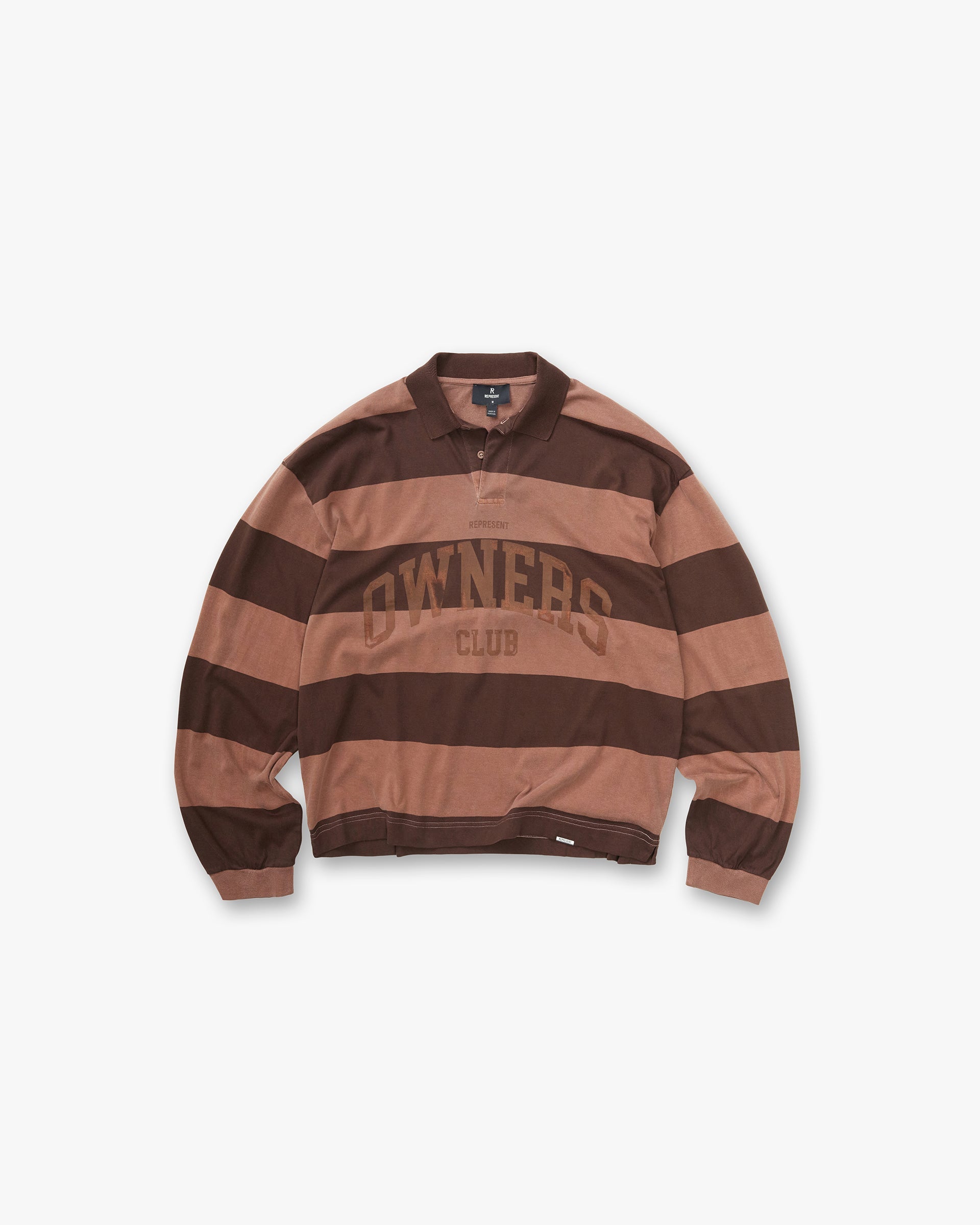 Represent Owners Club Stripe Rugby Polo - Sienna