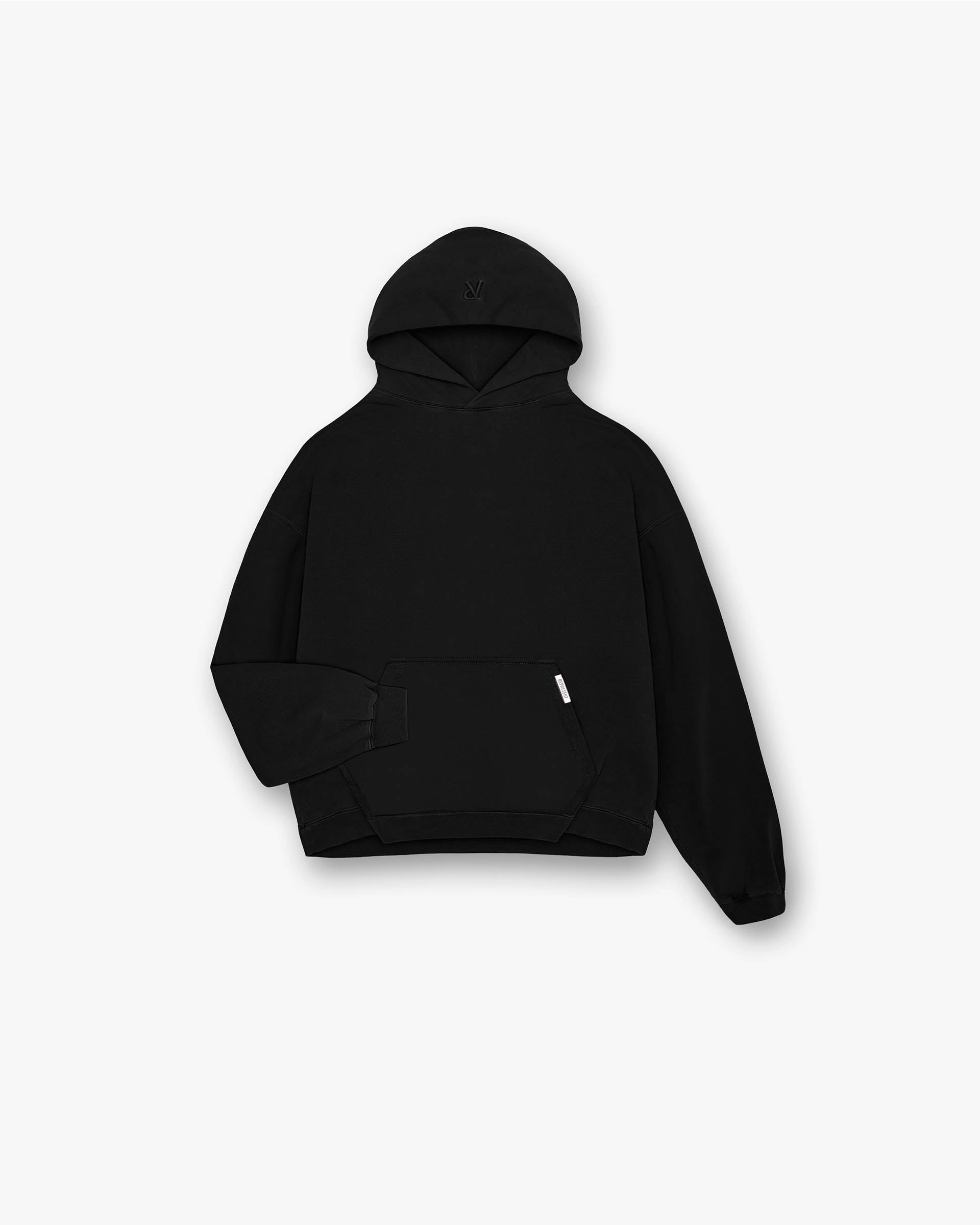 Sweat à capuche boxy initial - Noir
