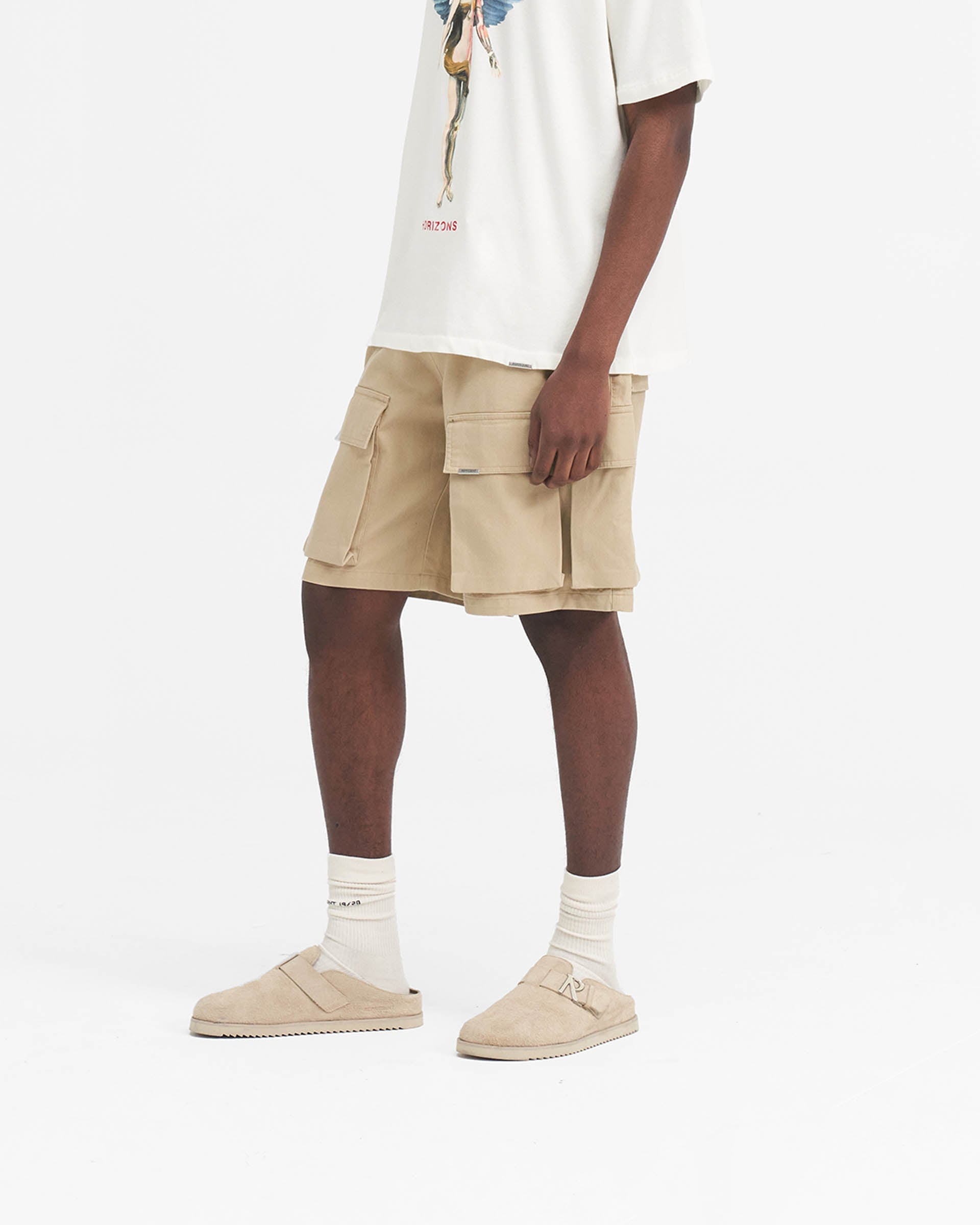 Baggy Cotton Cargo Short - Arenisca