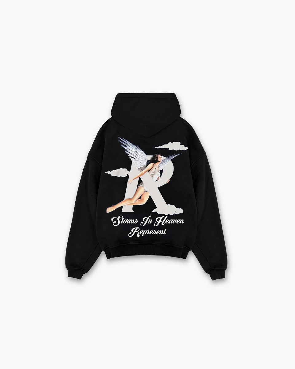 Storms In Heaven Hoodie | Black | REPRESENT CLO