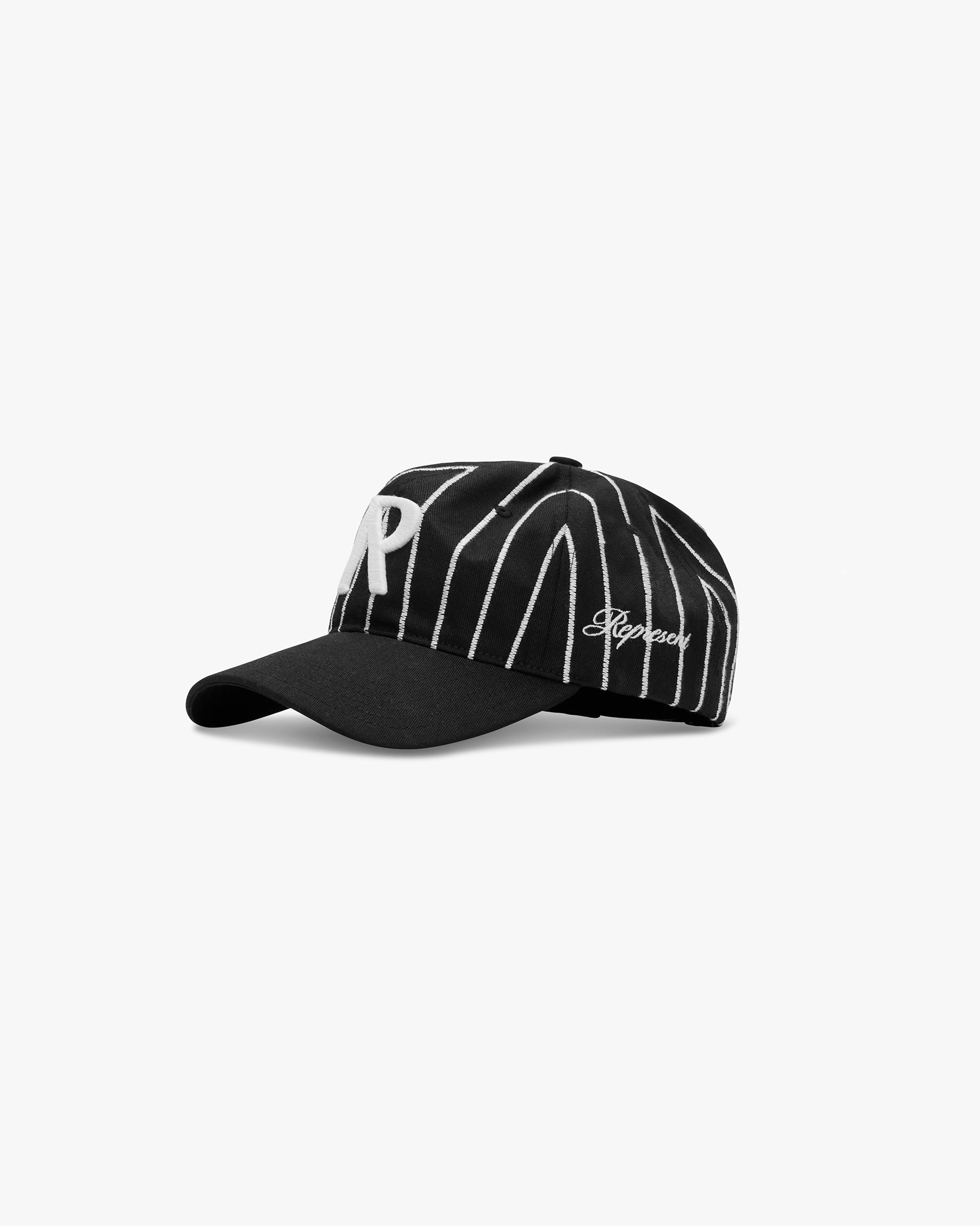 Initial Stripe Cap - Negro Azabache