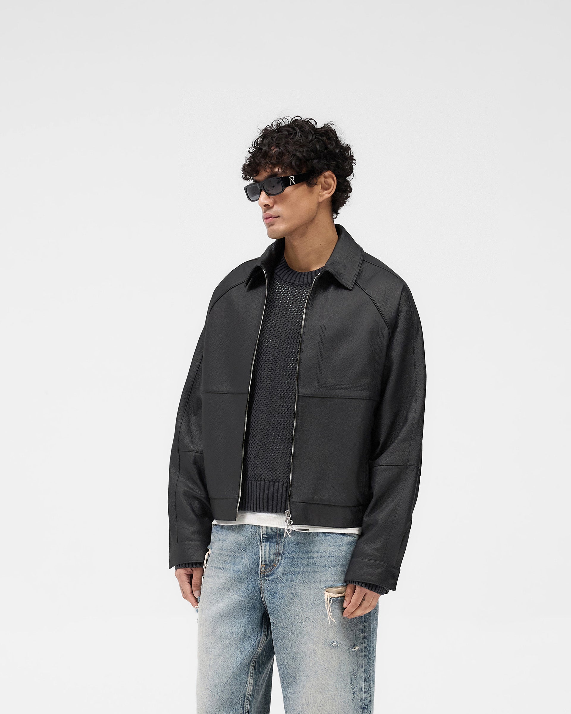 Overdrive Leather Jacket - Schwarz