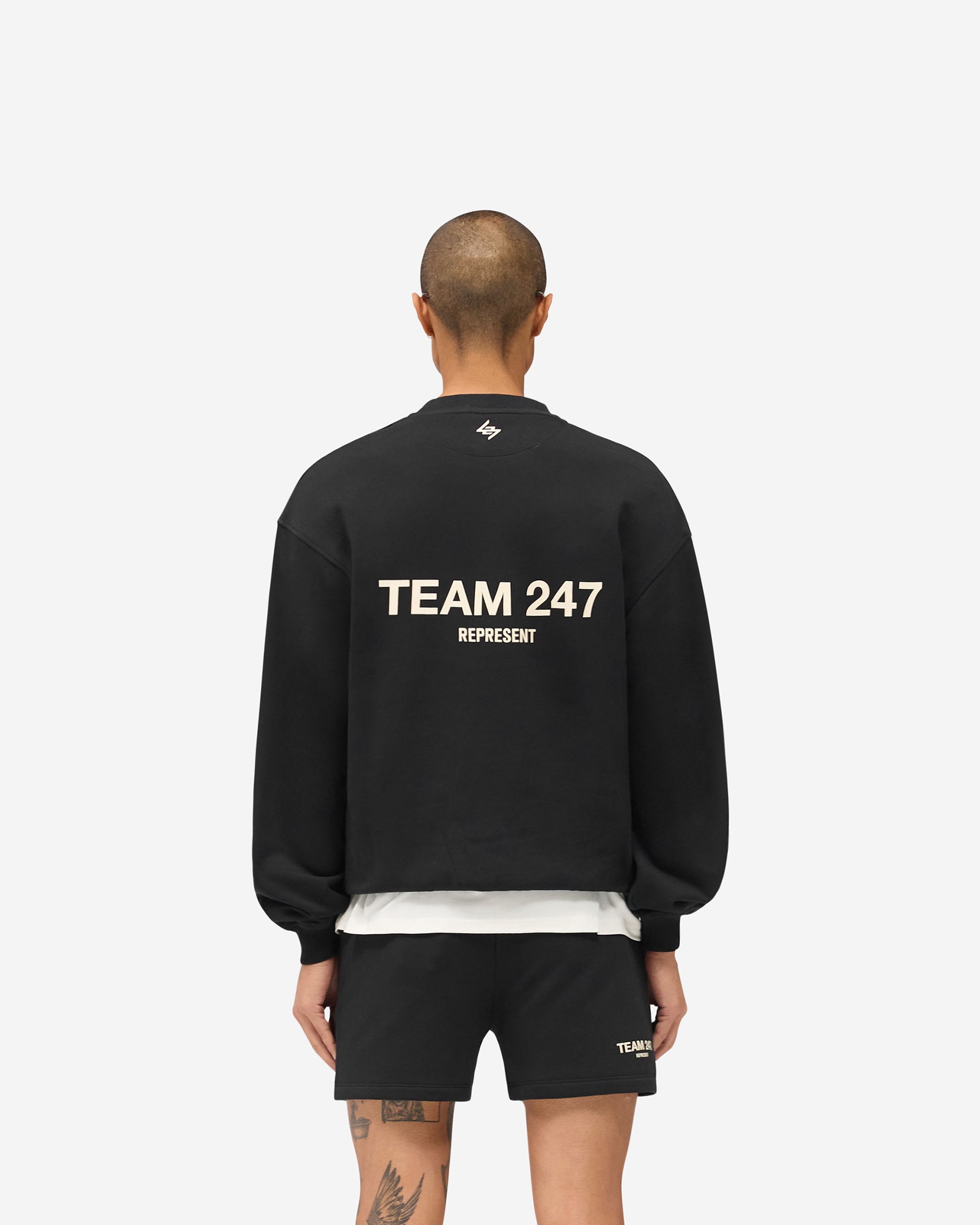 Team 247 Oversized Crew - Jet Black