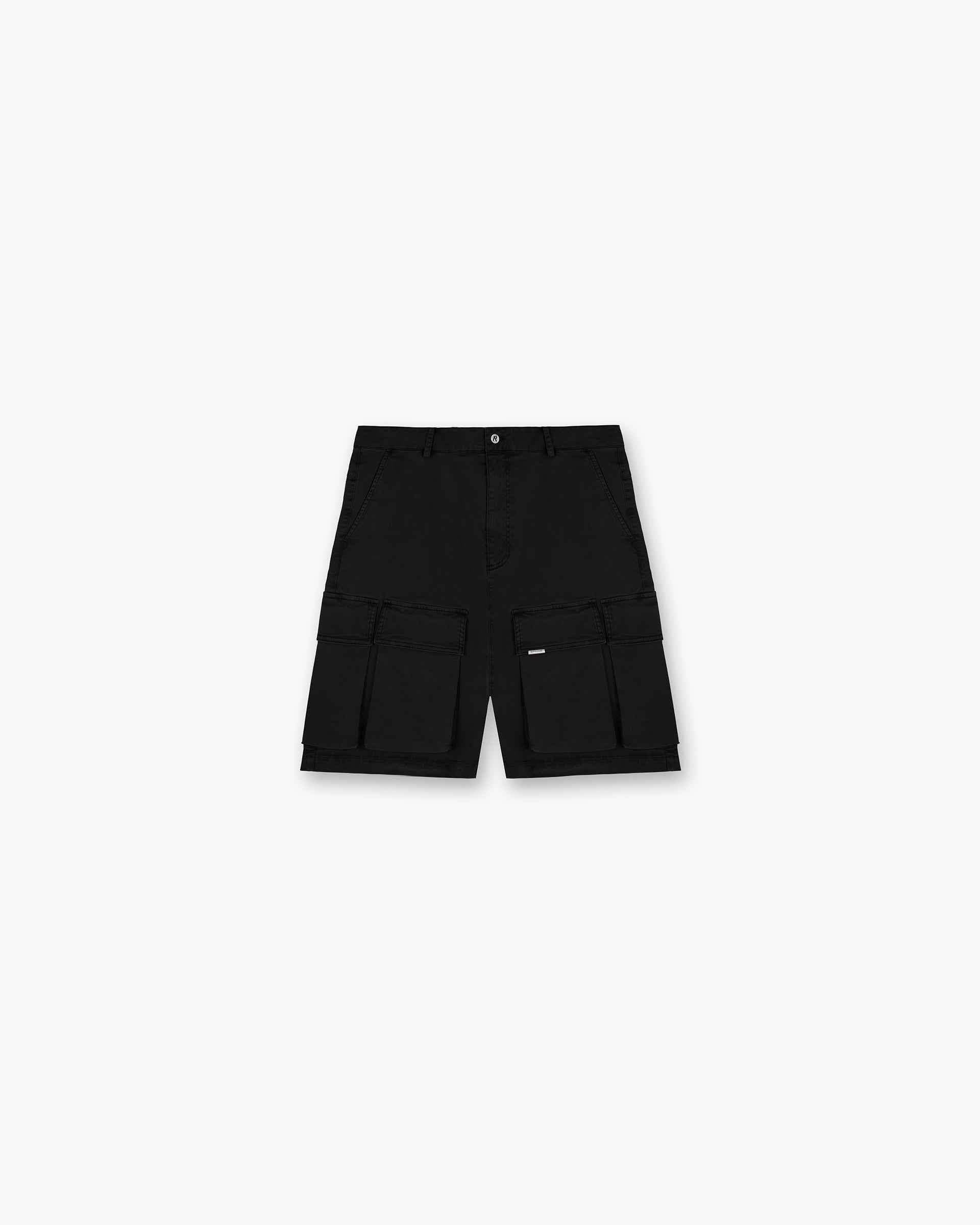 Short cargo ample en coton - Noir
