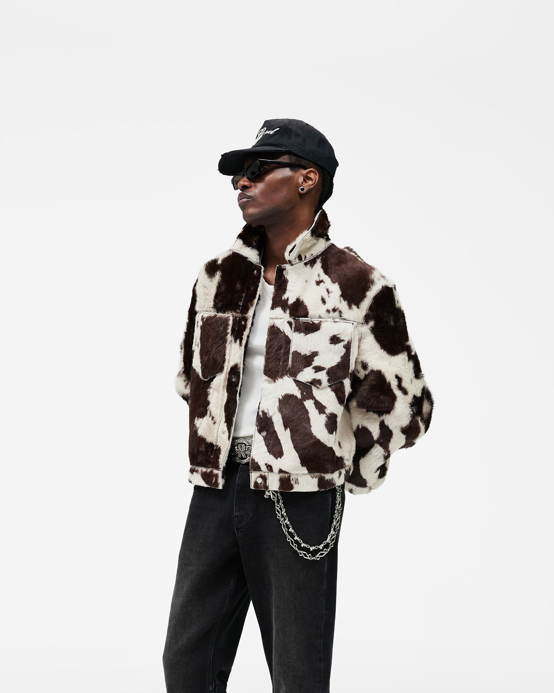 Cowhide Trucker Jacket - Multi