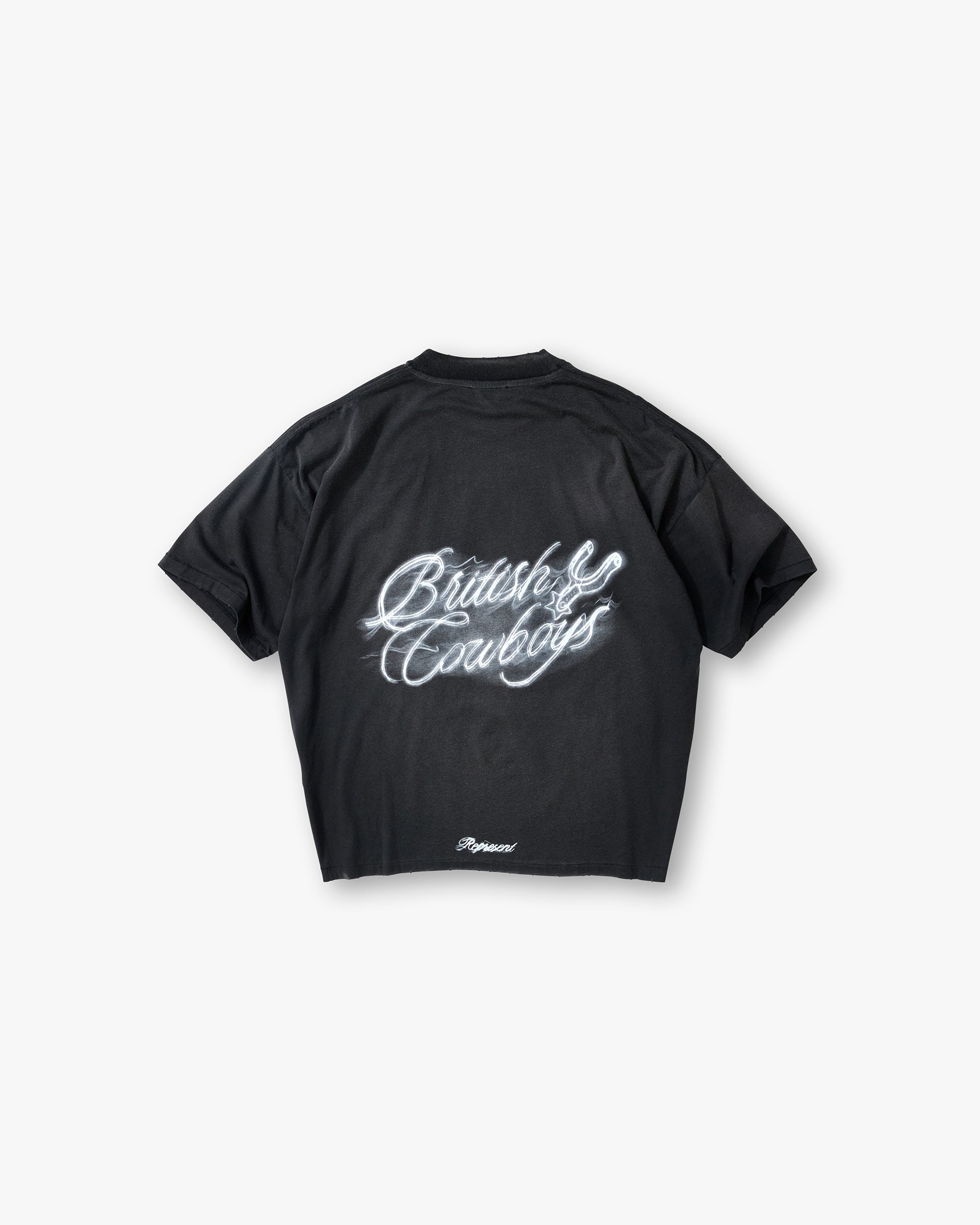 British Cowboys T-Shirt - Stained Black