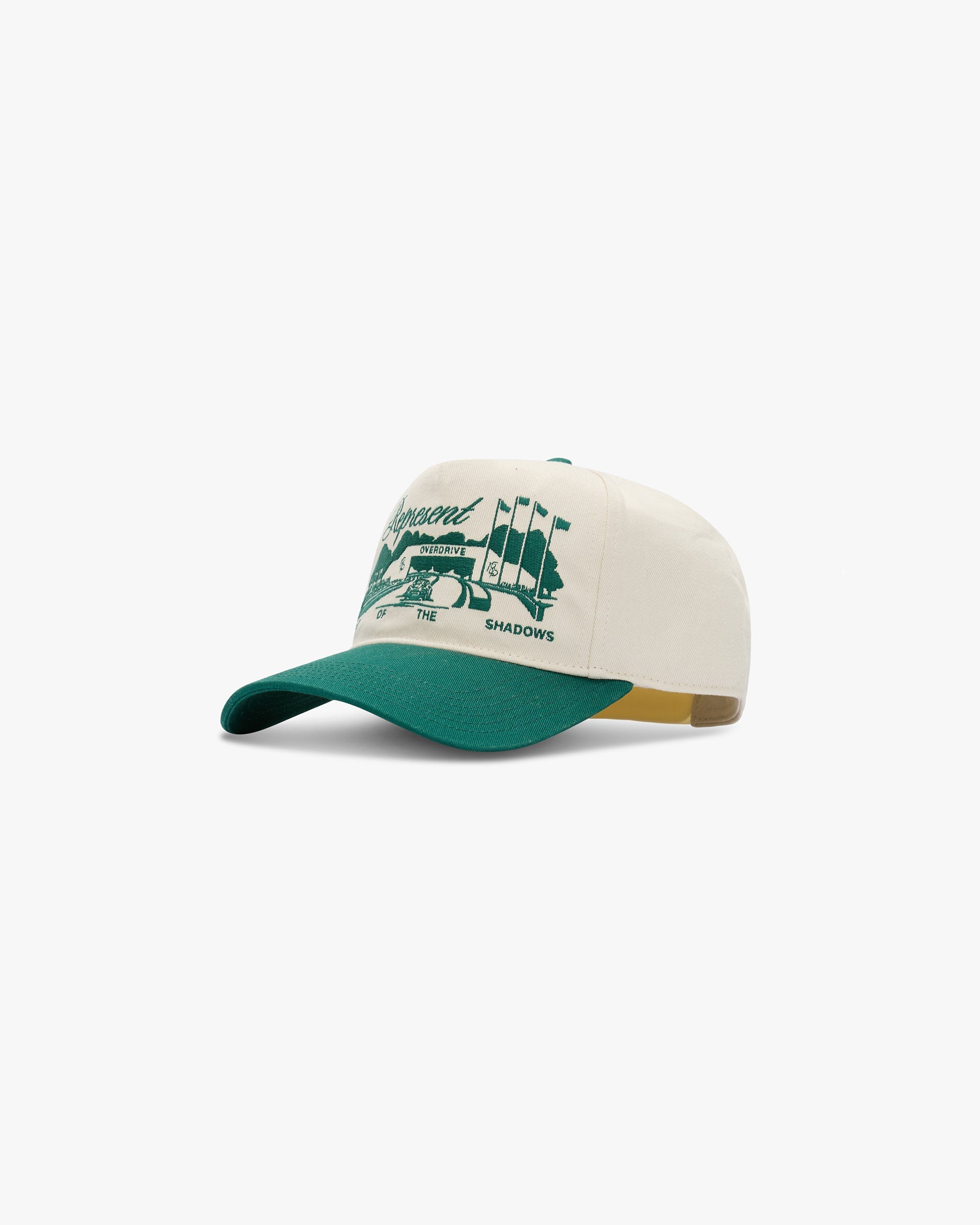 Raceway Cap - Blanco Antiguo Verde Bosque