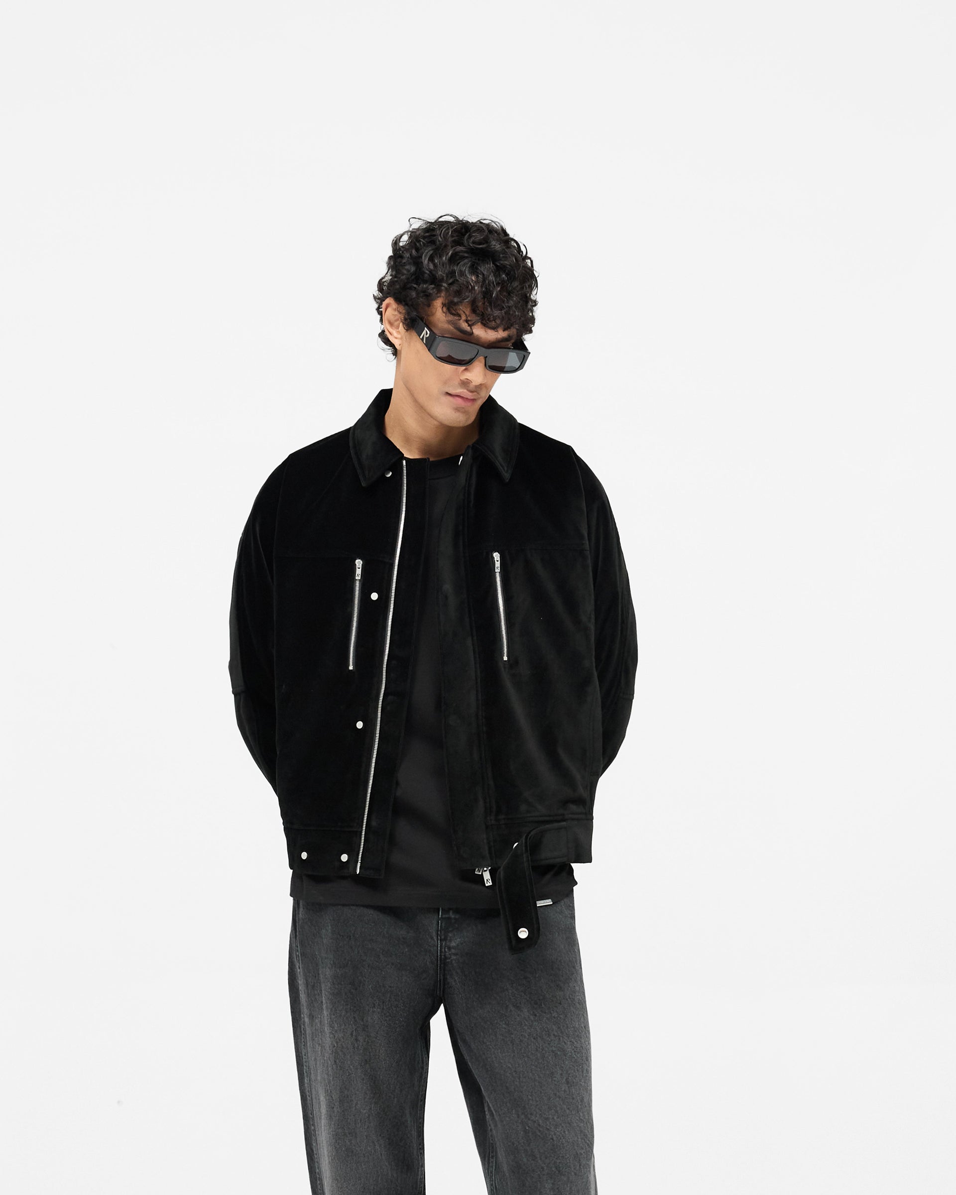 Bordeaux Brushed Jacket - Negro