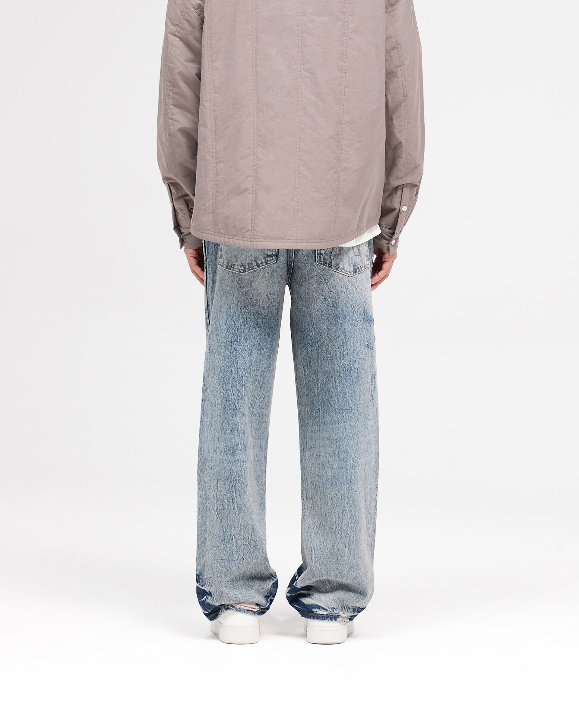 R3 Distressed Baggy Denim - Azul Crema