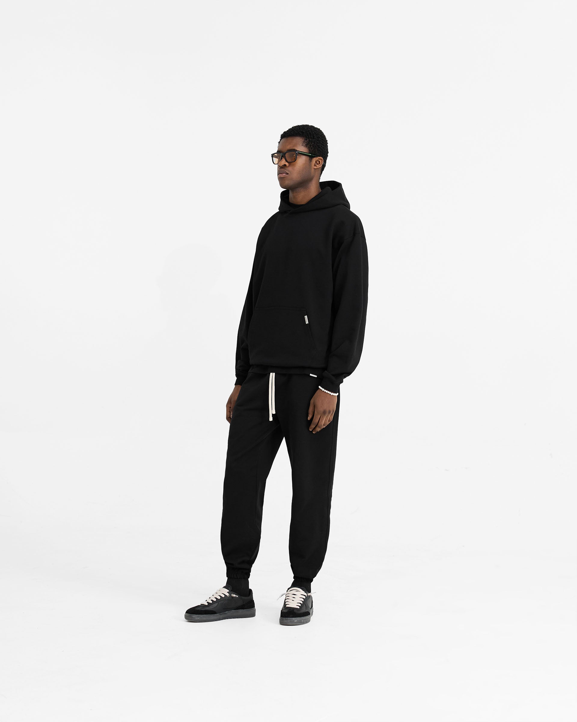Initial Oversized Hoodie - Negro
