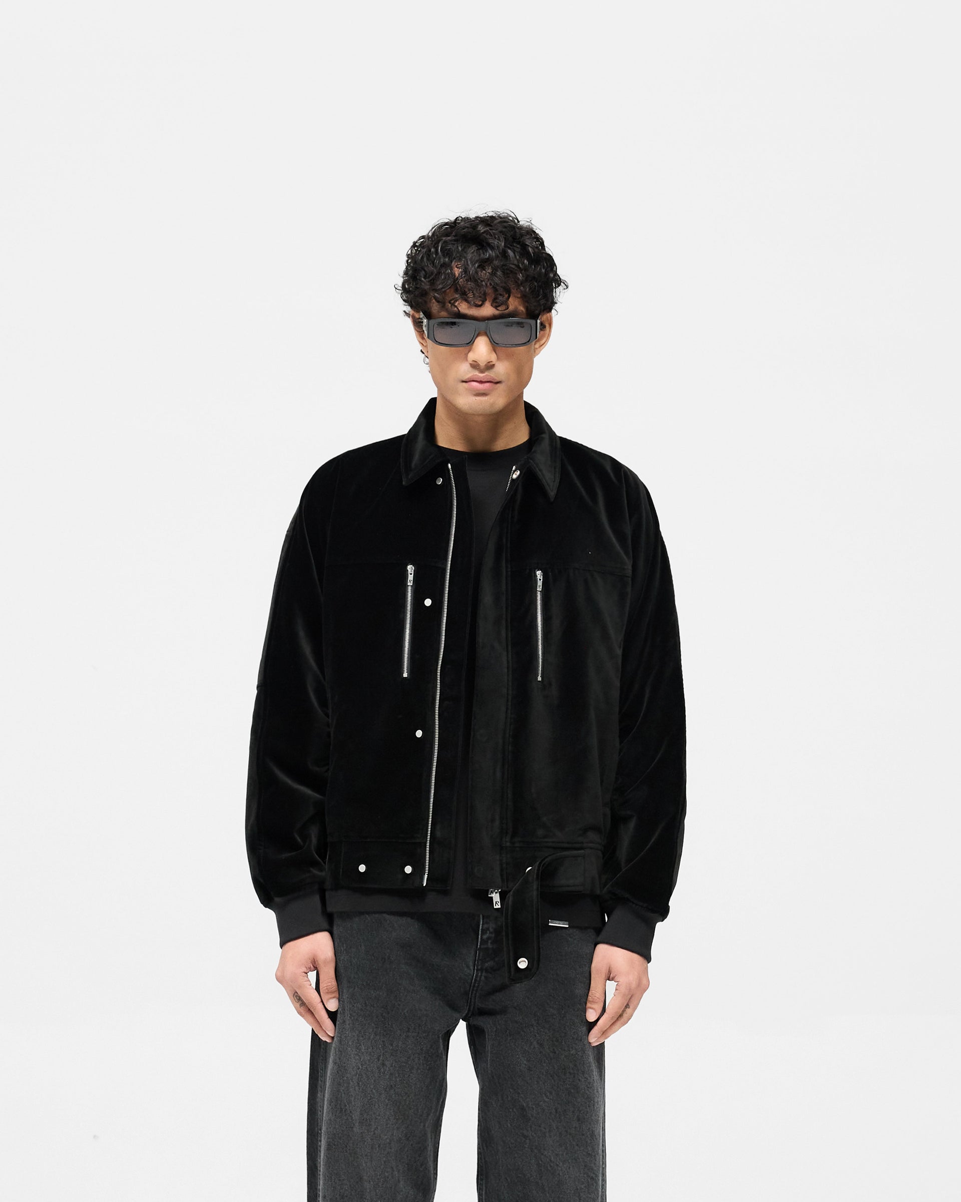 Bordeaux Brushed Jacket - Negro