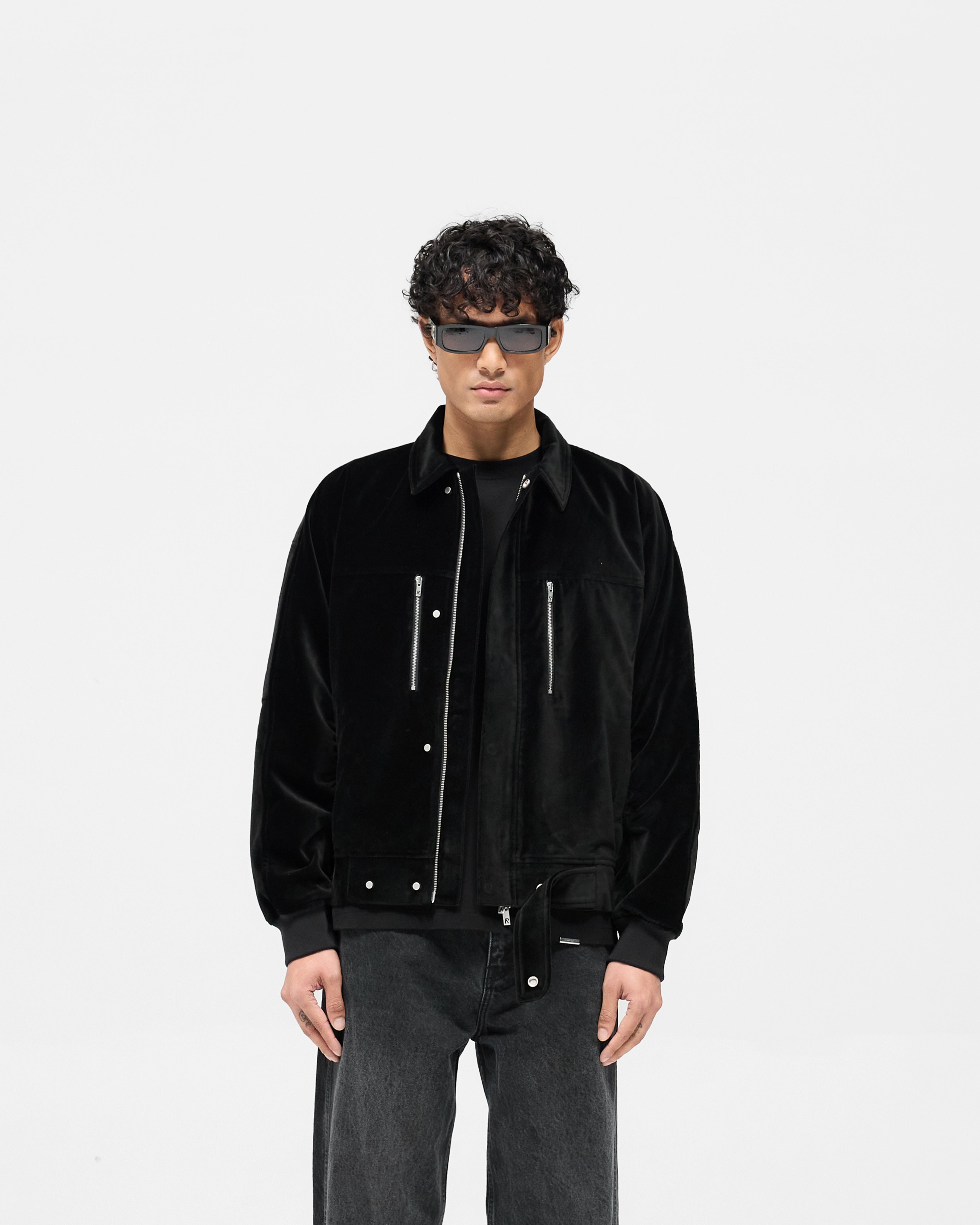 Bordeaux Brushed Jacket - Negro