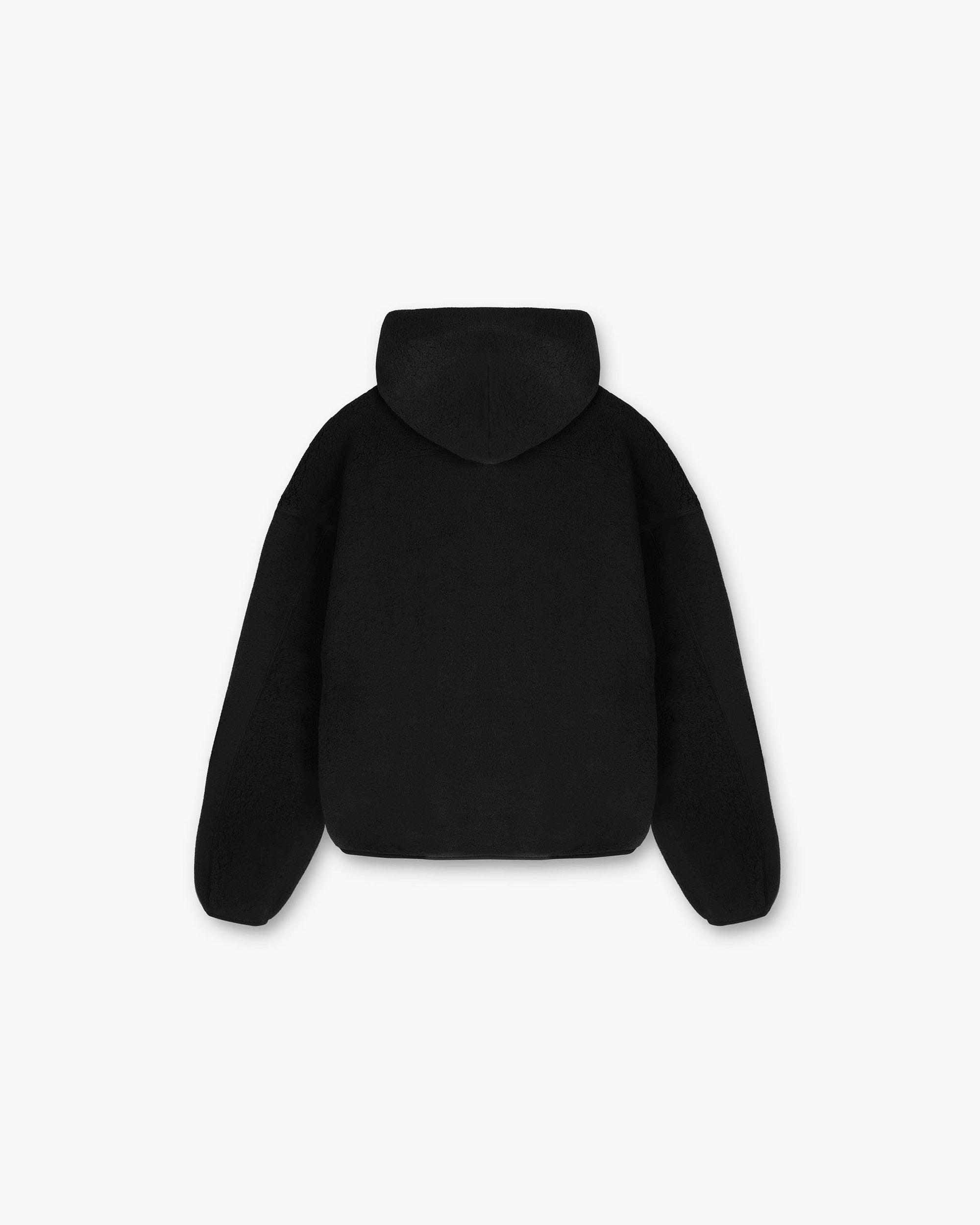 Sweat à capuche surdimensionné en polaire - Noir