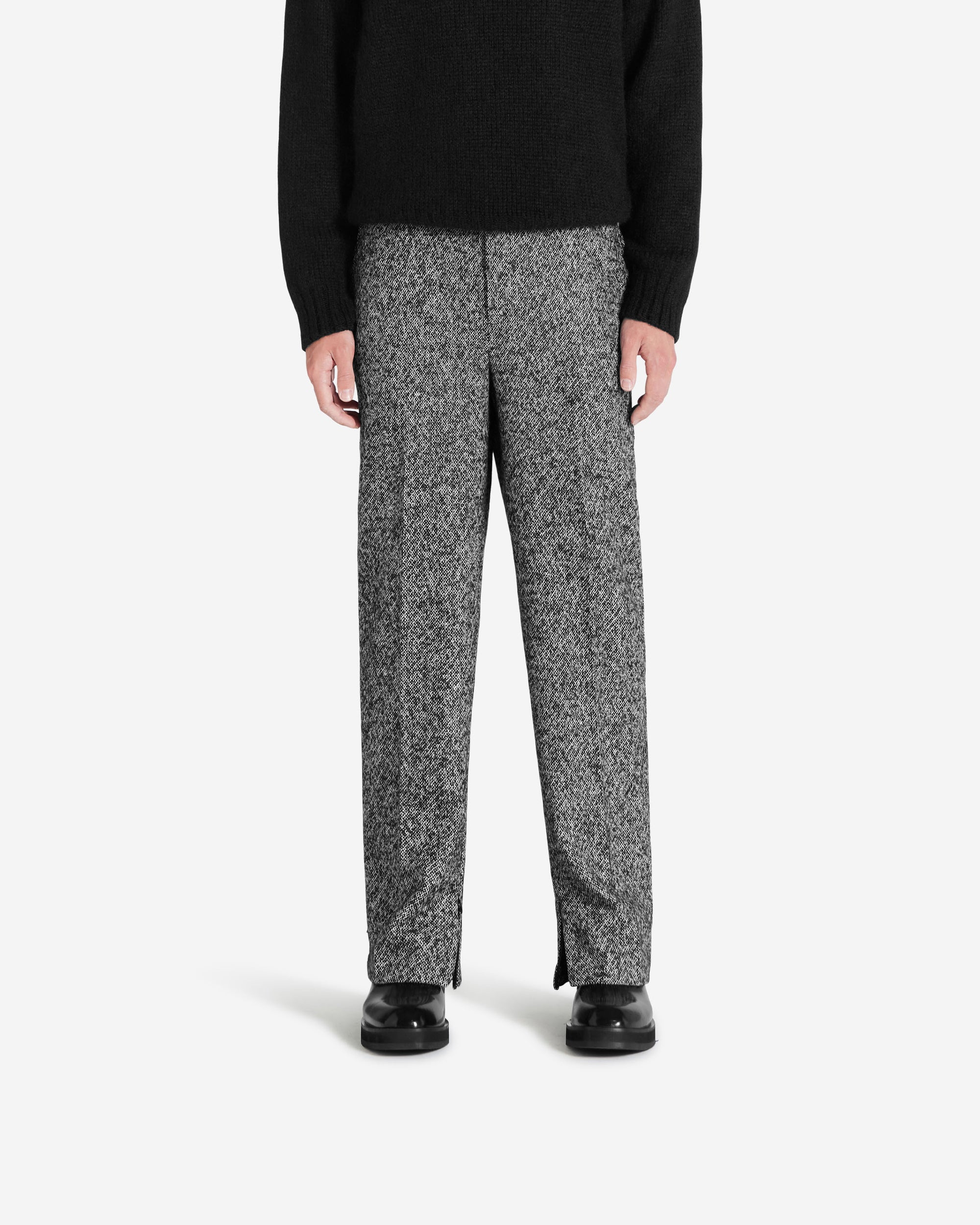 Pantalon Ajusté Large - Noir Blanc