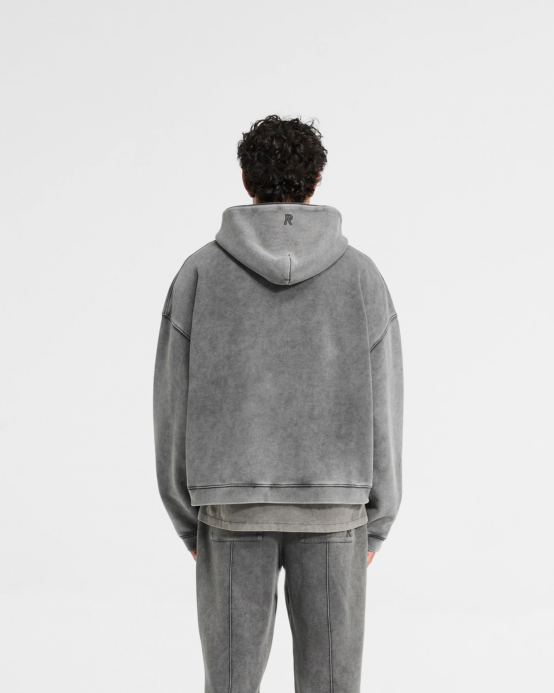 Initial Boxy Hoodie - Gris Vintage