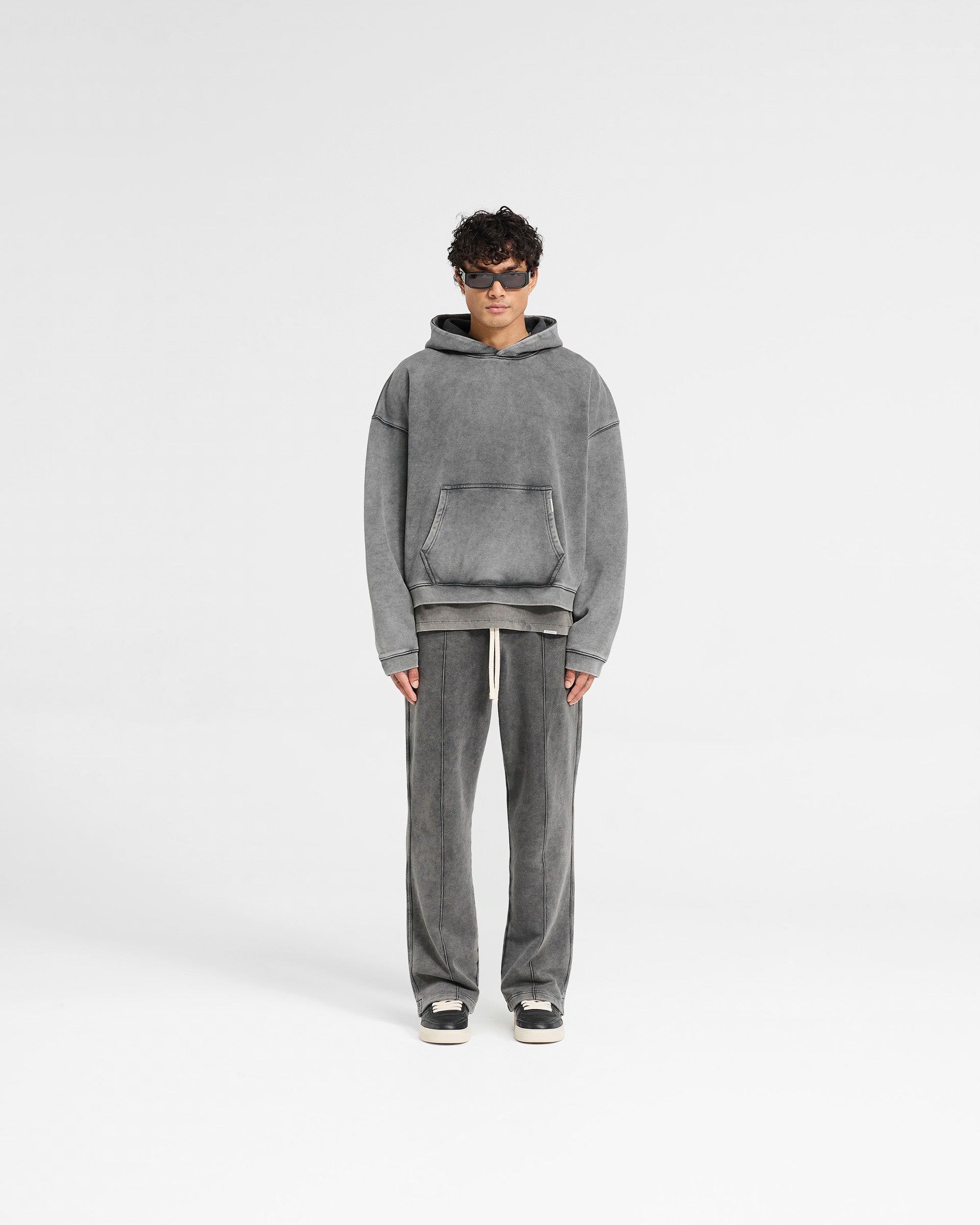 Initial Boxy Hoodie - Gris Vintage