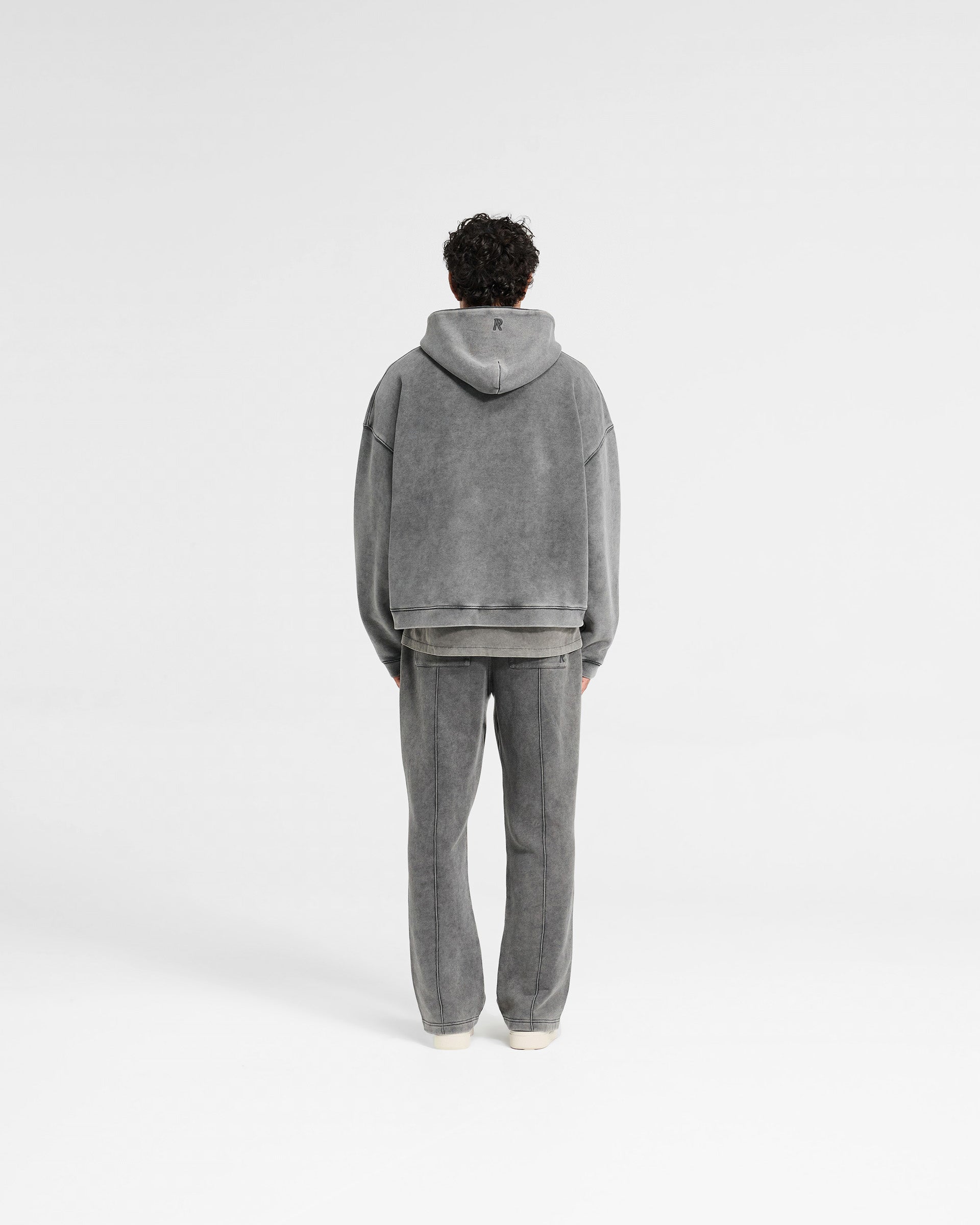 Initial Boxy Hoodie - Gris Vintage