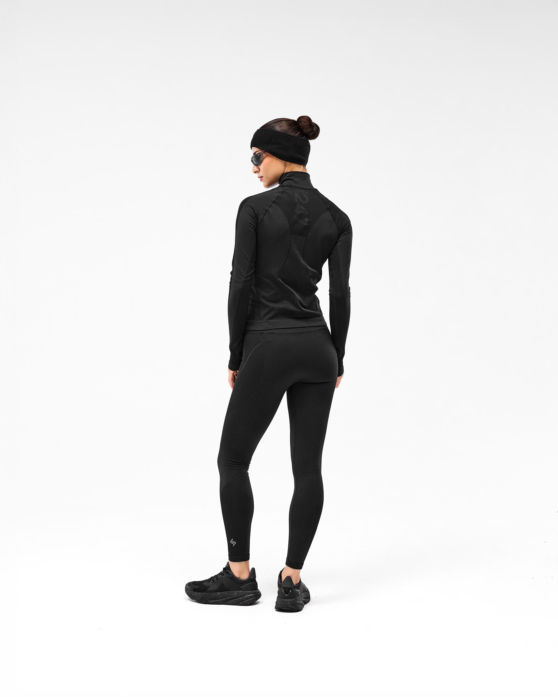 247 Sculpt Seamless Quarter Zip Jacket - Black