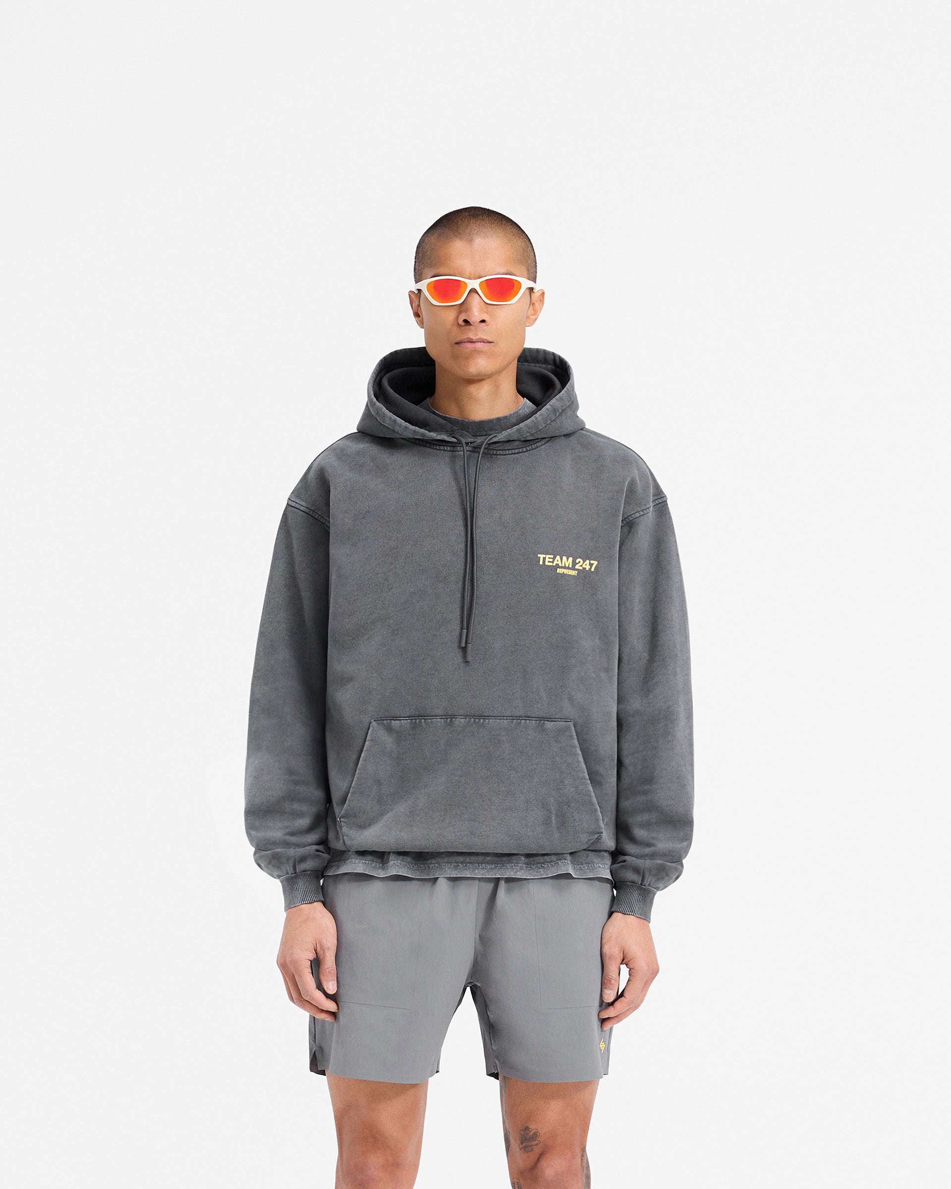Team 247 Oversized Hoodie - Étain Citron