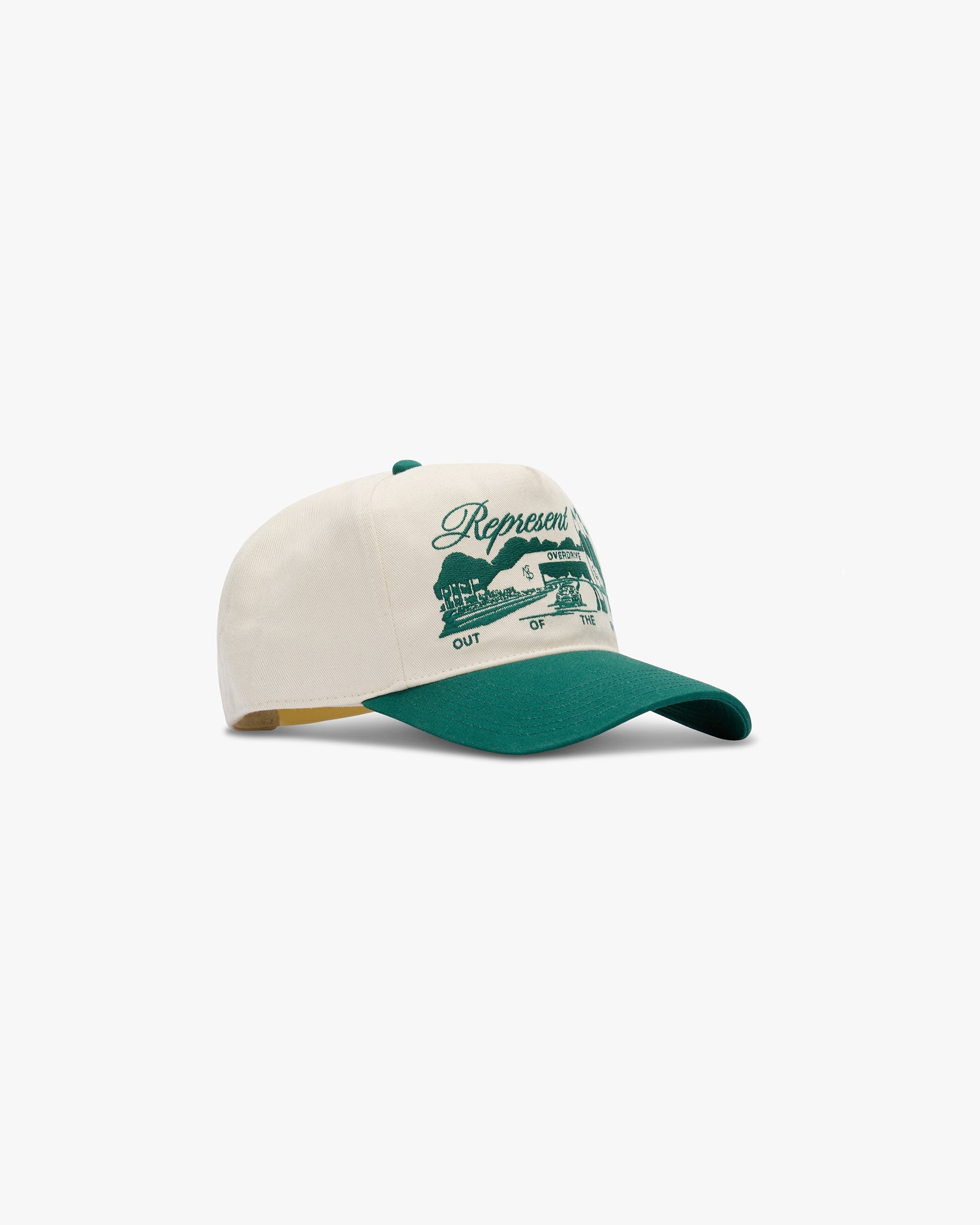 Raceway Cap - Blanco Antiguo Verde Bosque
