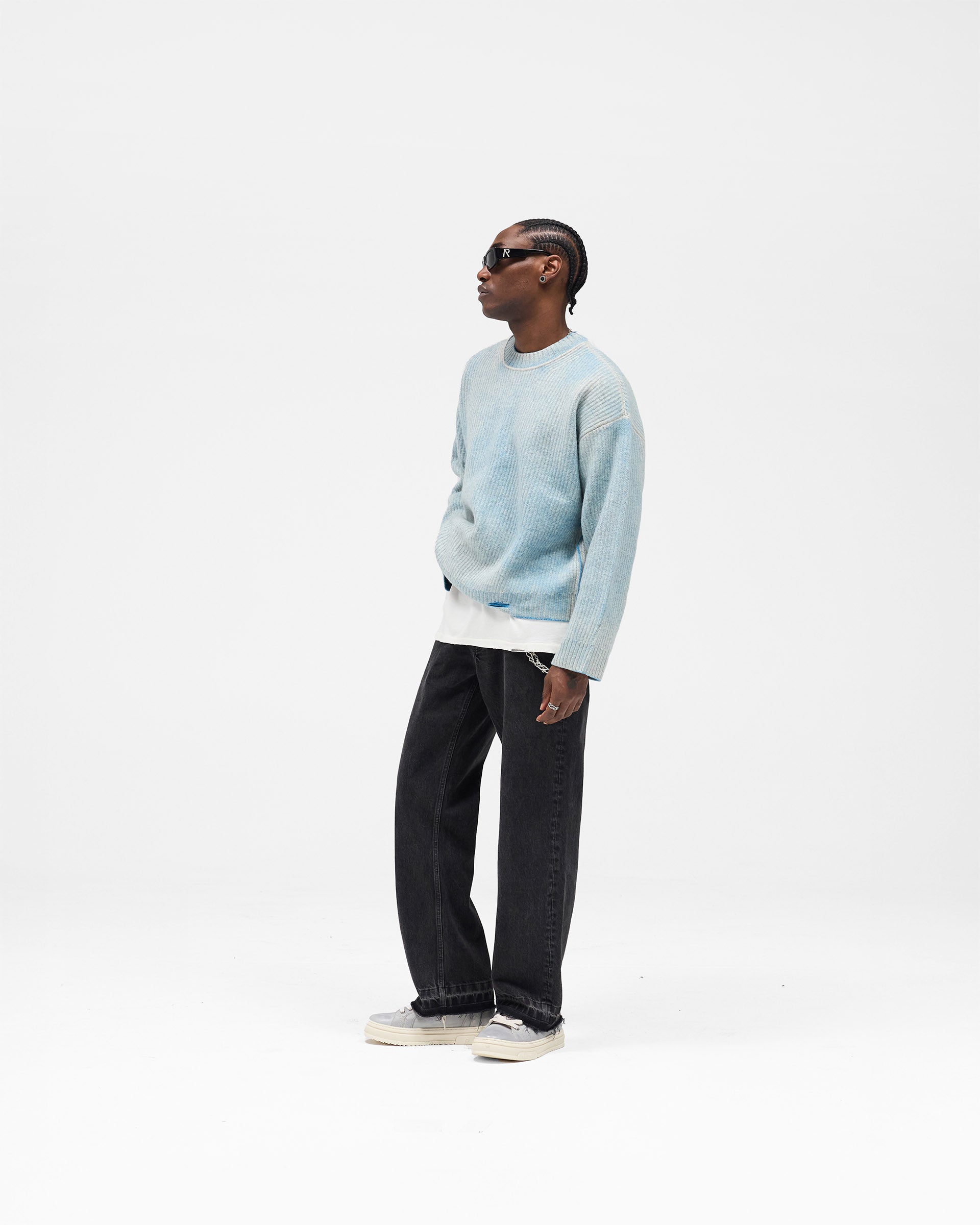 Reversible Fade Out Sweater - Cloud