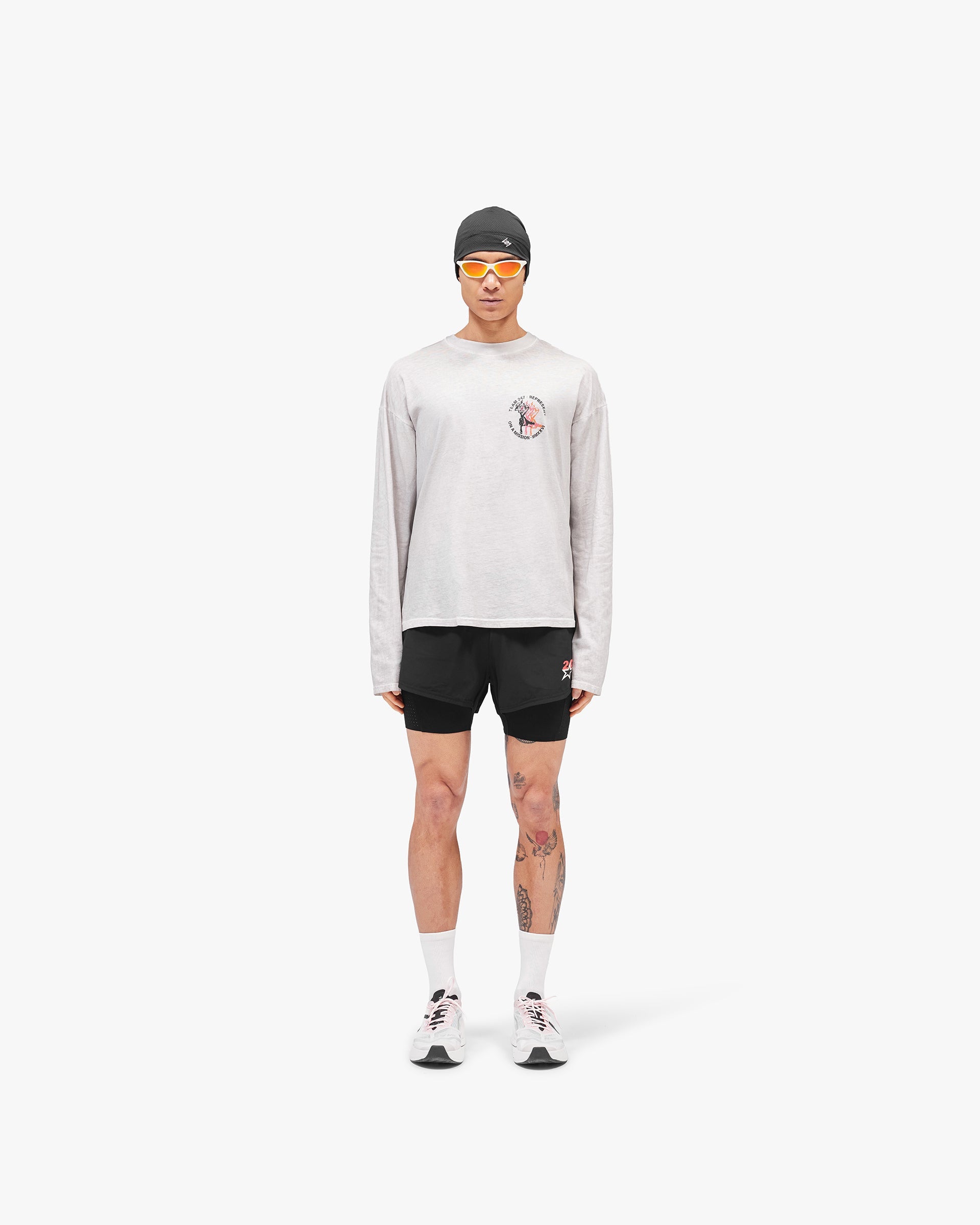 247 Torch Boxy Long Sleeve T-Shirt - Bleach Wash