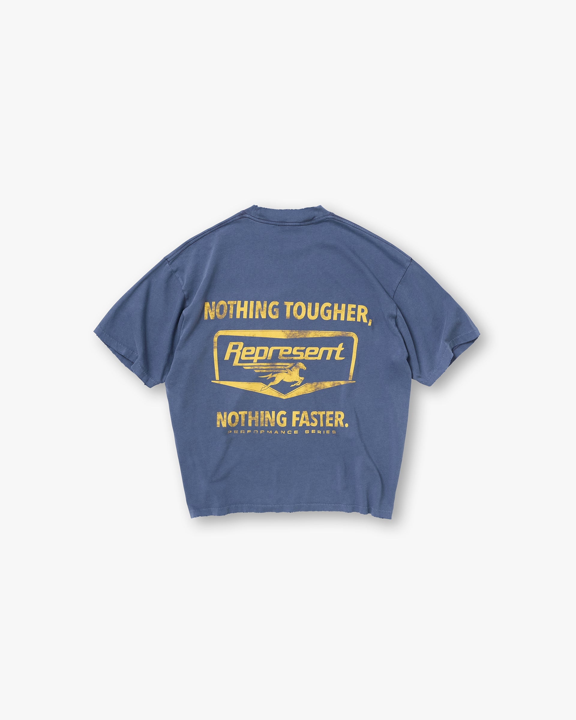 Represent T-Shirt Nothing Faster en Indigo, avec le motif Nothing Faster au dos.