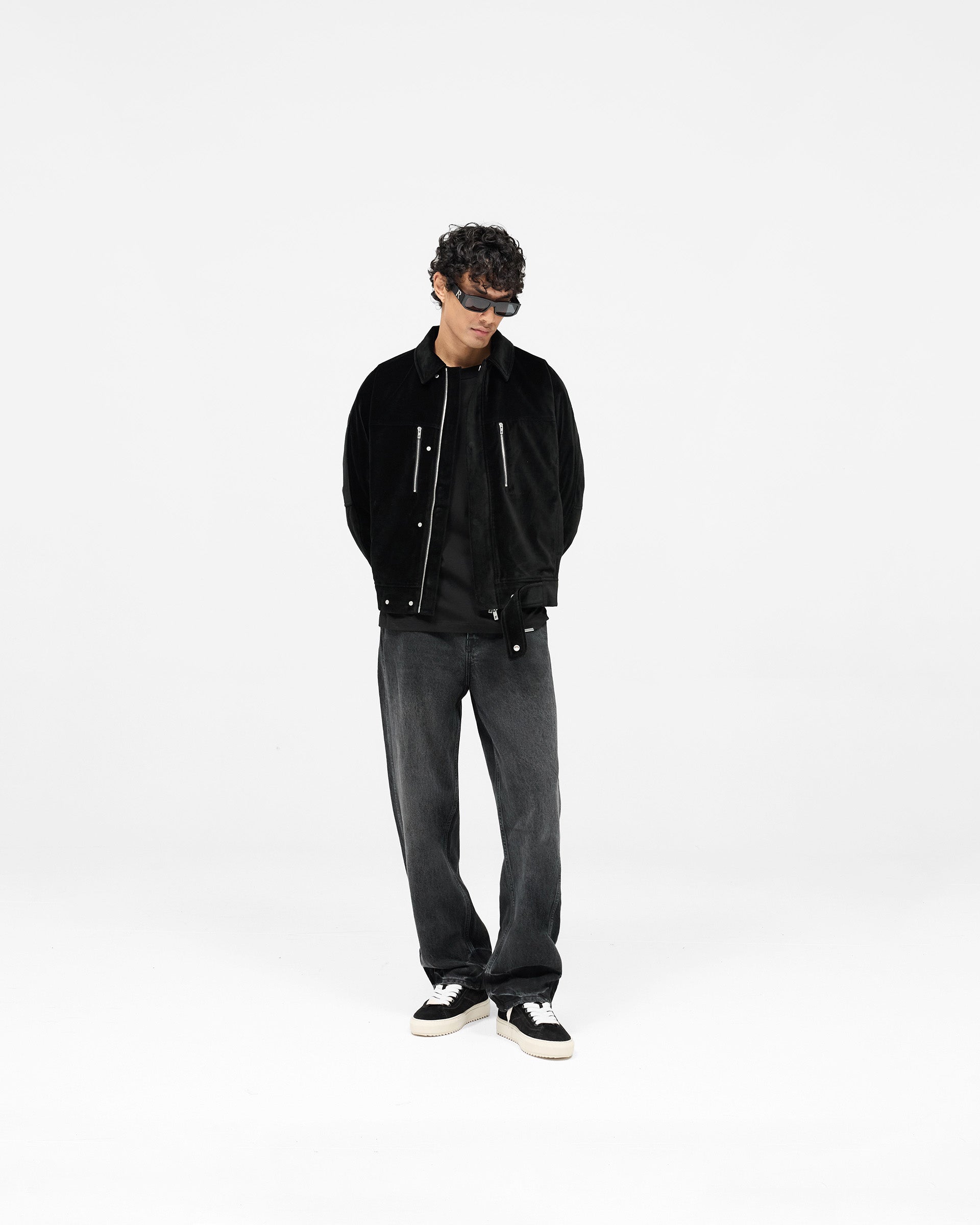 Bordeaux Brushed Jacket - Negro