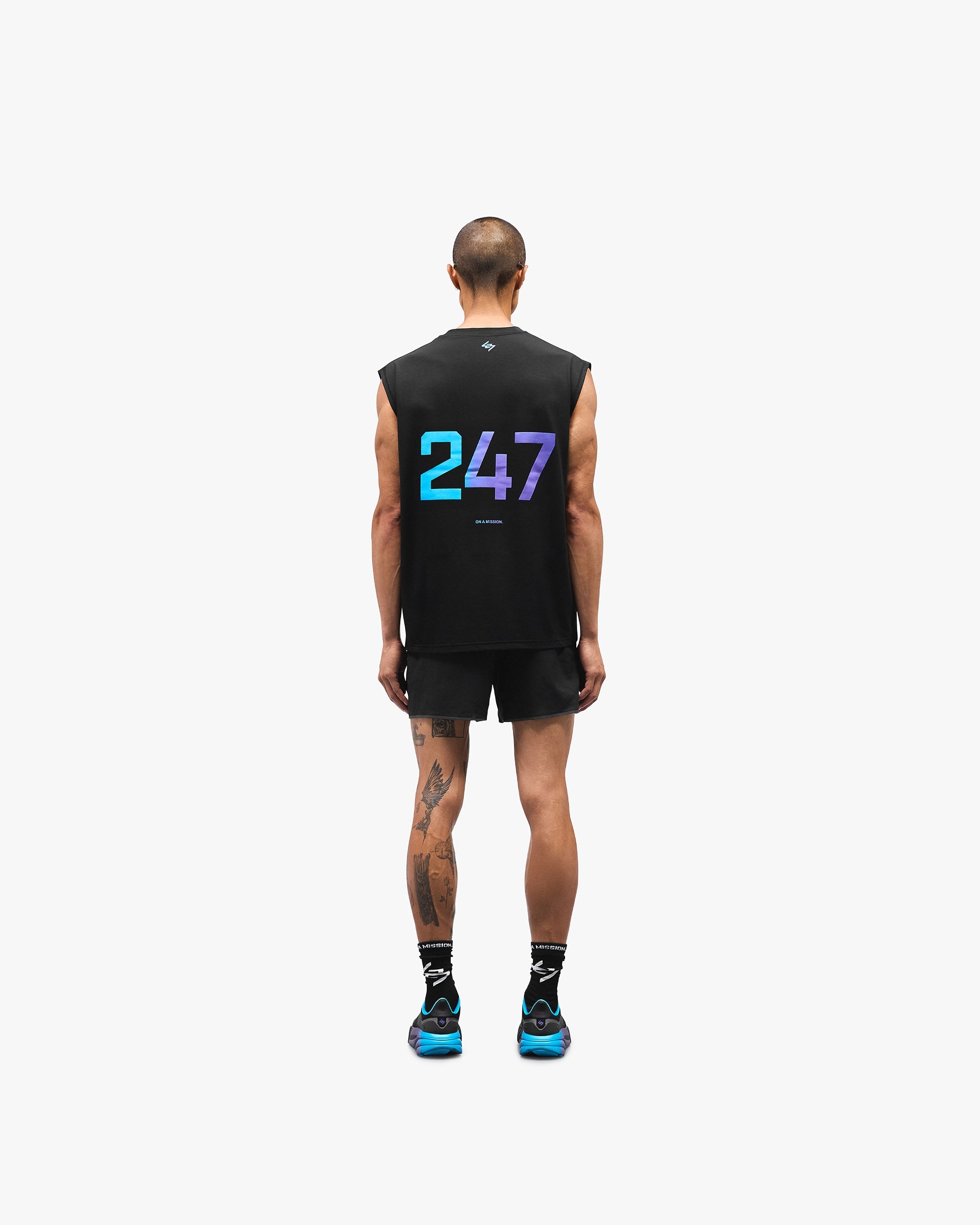 247 Oversized Tank - Purple Fade