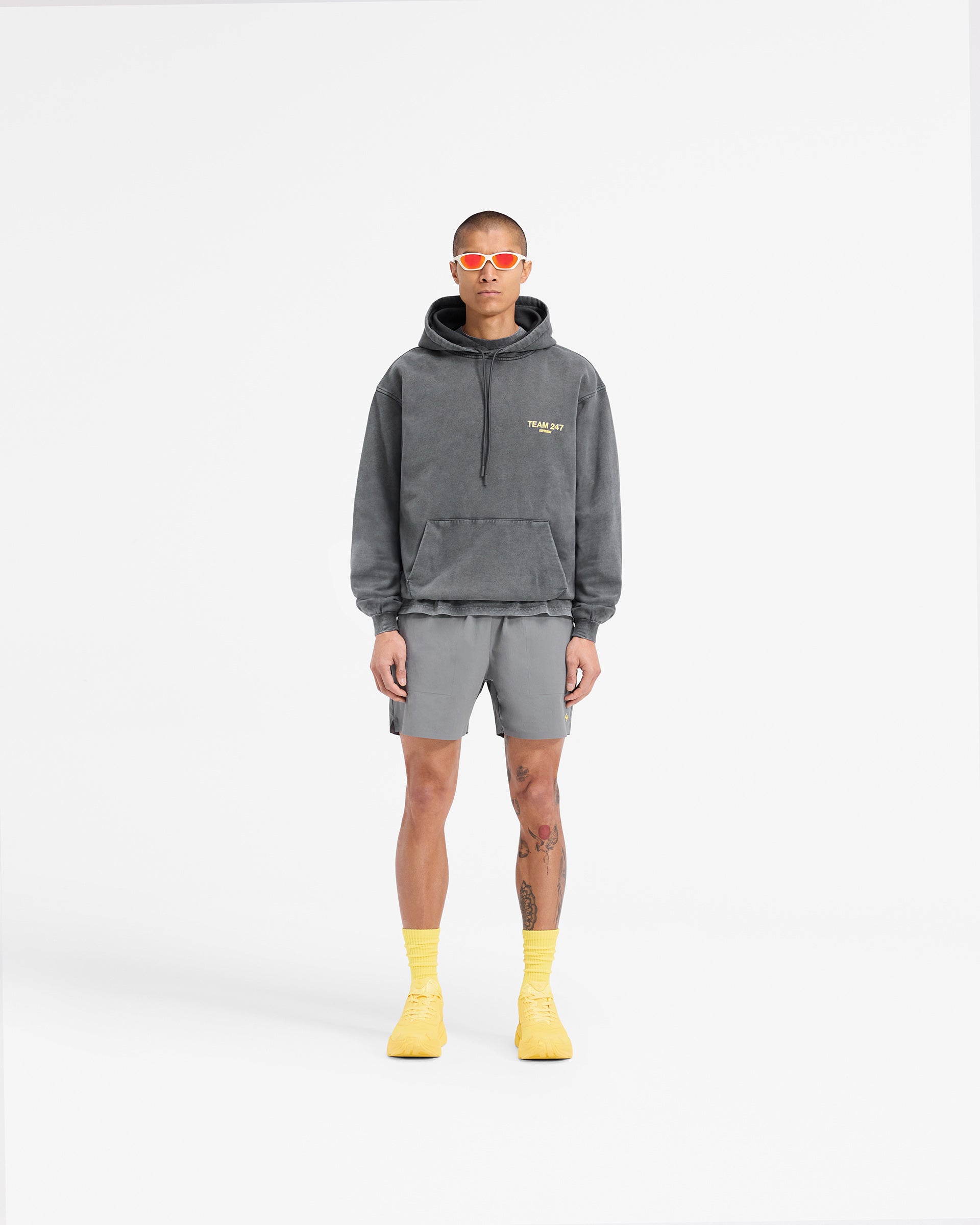 Team 247 Oversized Hoodie - Étain Citron