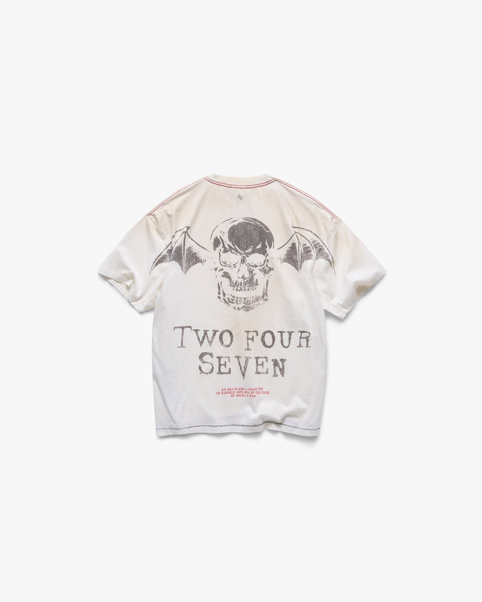 247 x Avenged Sevenfold Death Bat T-Shirt - Dirty White