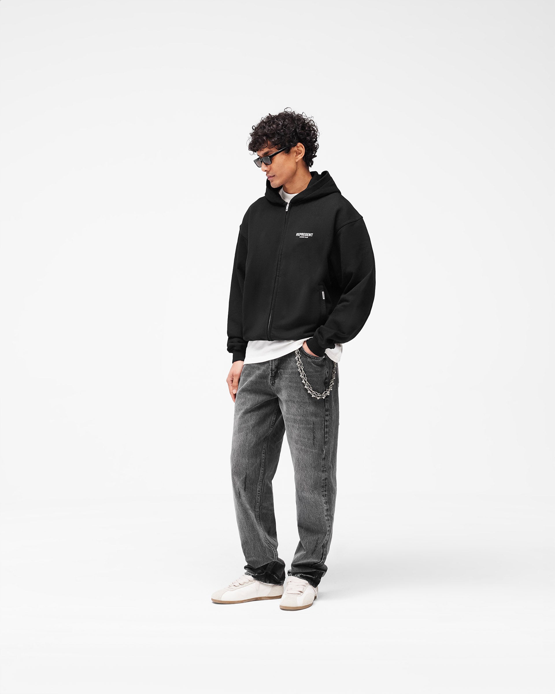 Represent Owners Club Zip Hoodie - Black