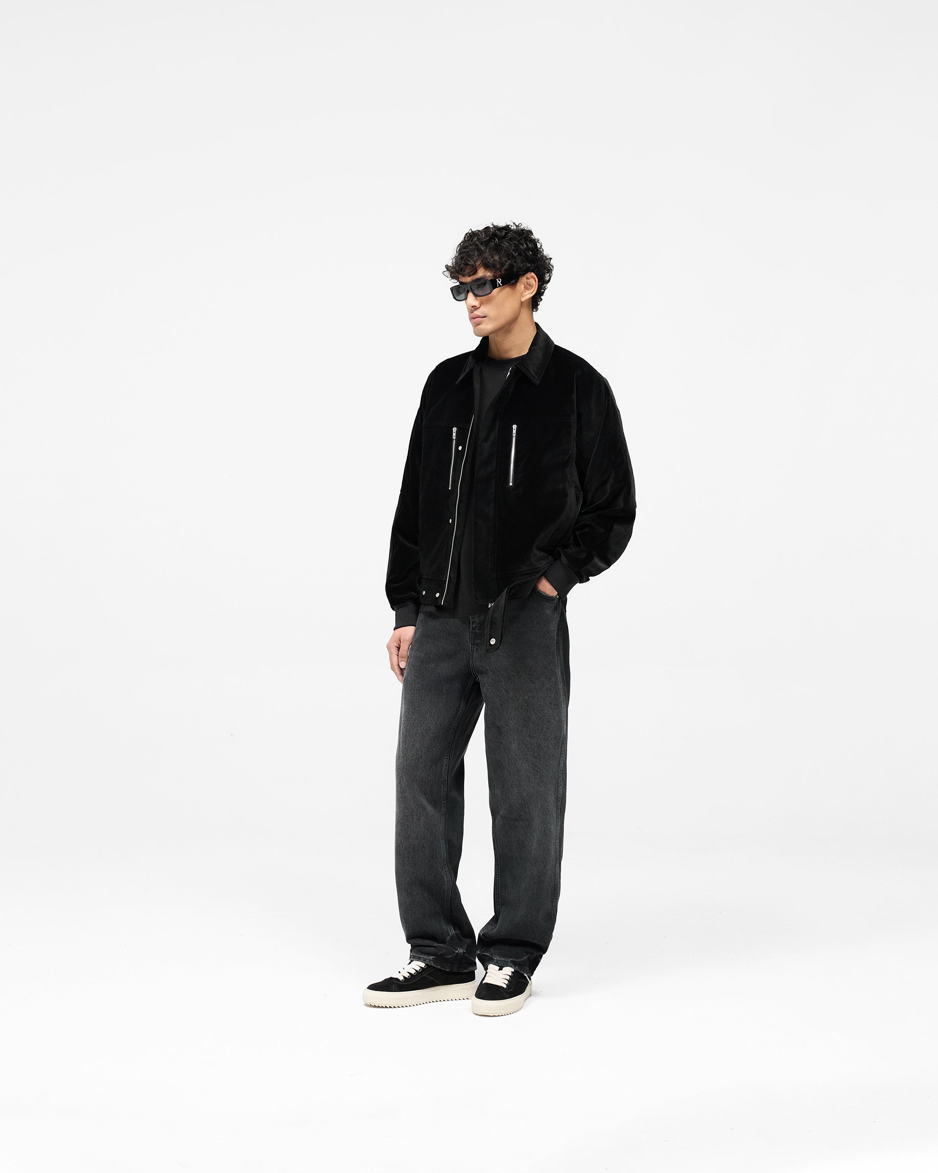 Bordeaux Brushed Jacket - Negro