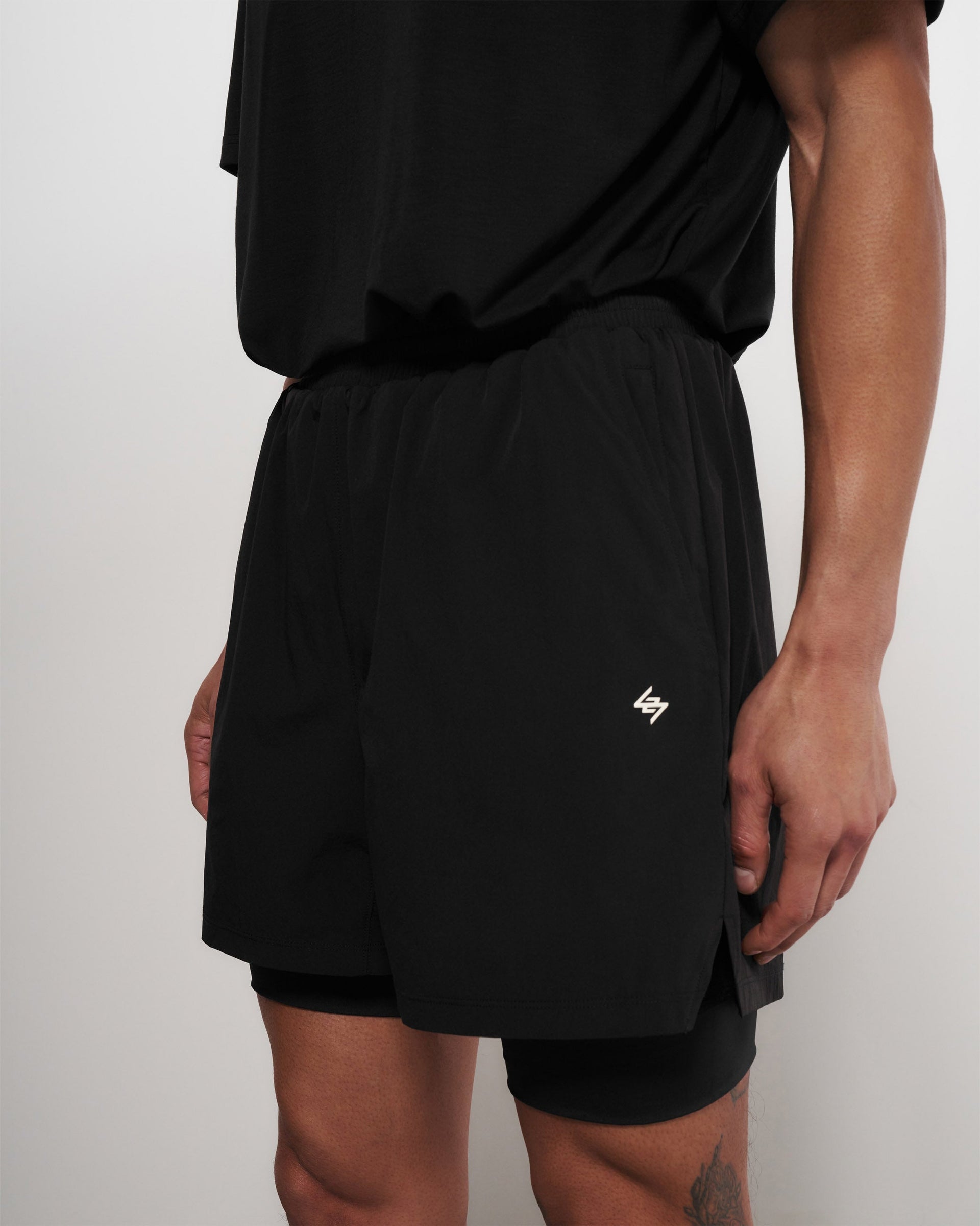 Team 247 2-In-1 Shorts - Negro
