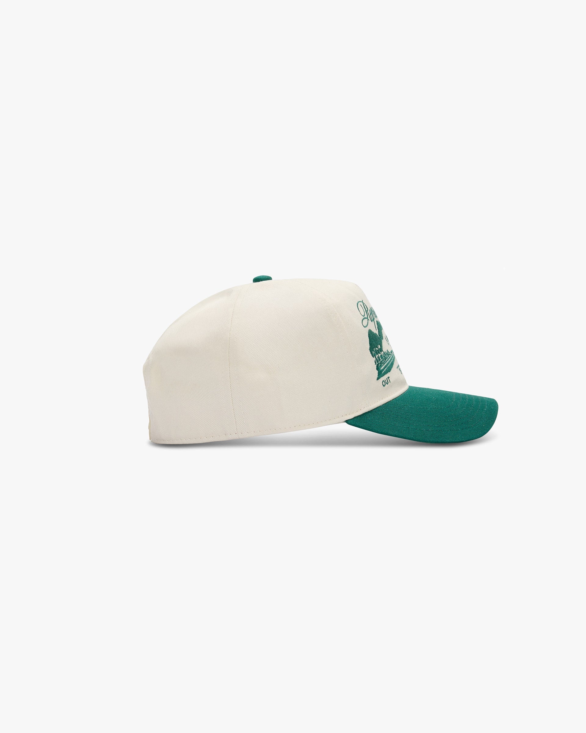 Raceway Cap - Blanco Antiguo Verde Bosque