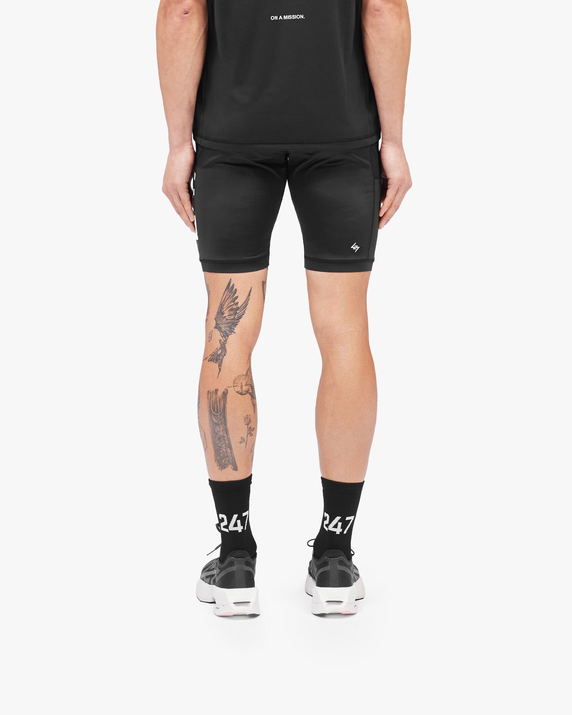 247 Cargo Half Tight - Jet Black