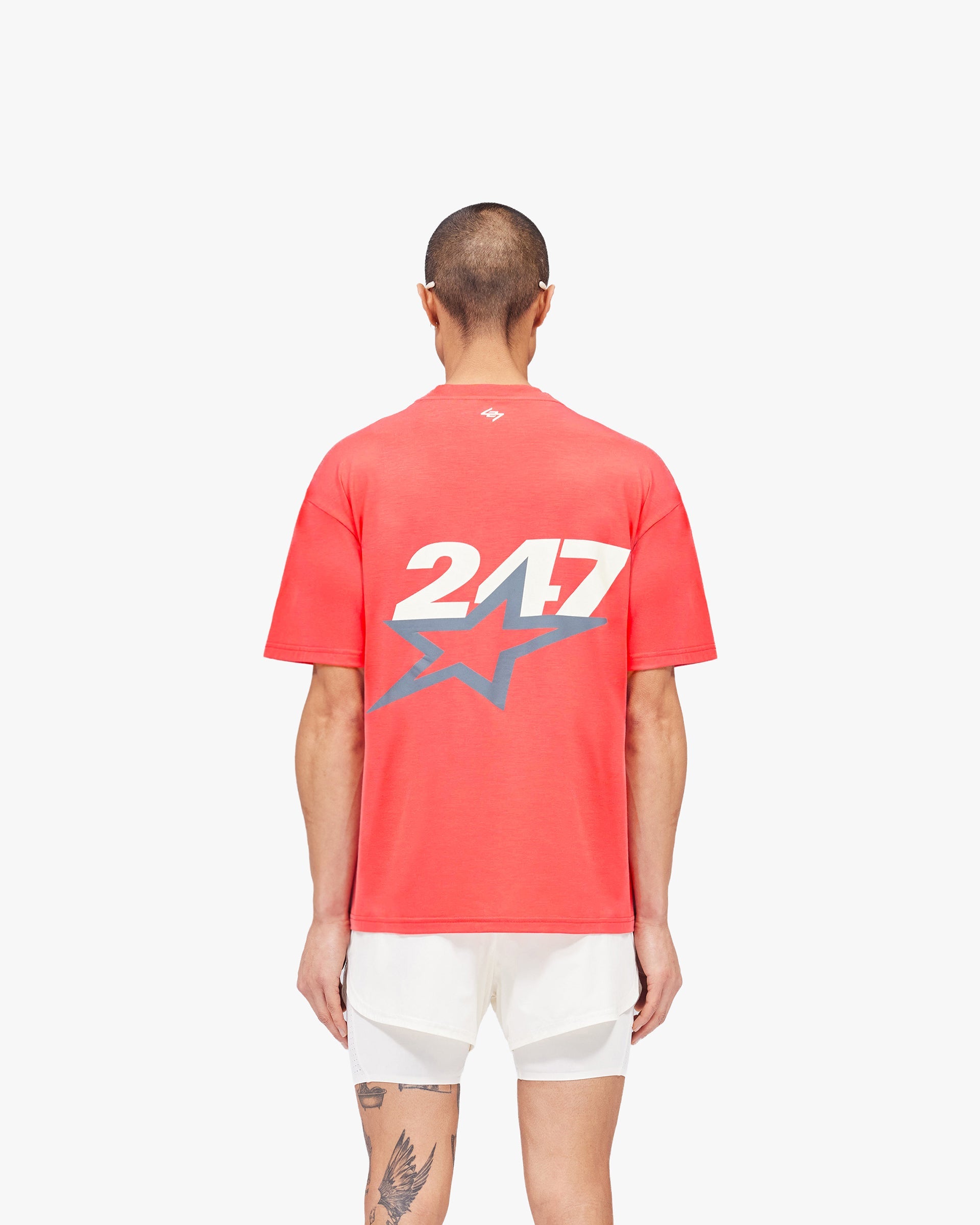 Team 247 Star Oversized T-Shirt - Racing Red