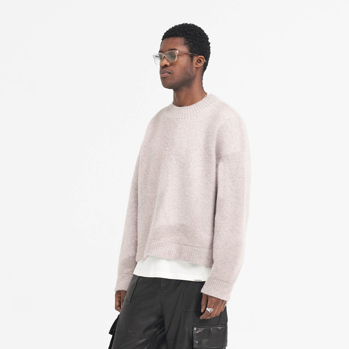Sprayed Horizons Sweater | Washed Taupe | REPRESENT CLO