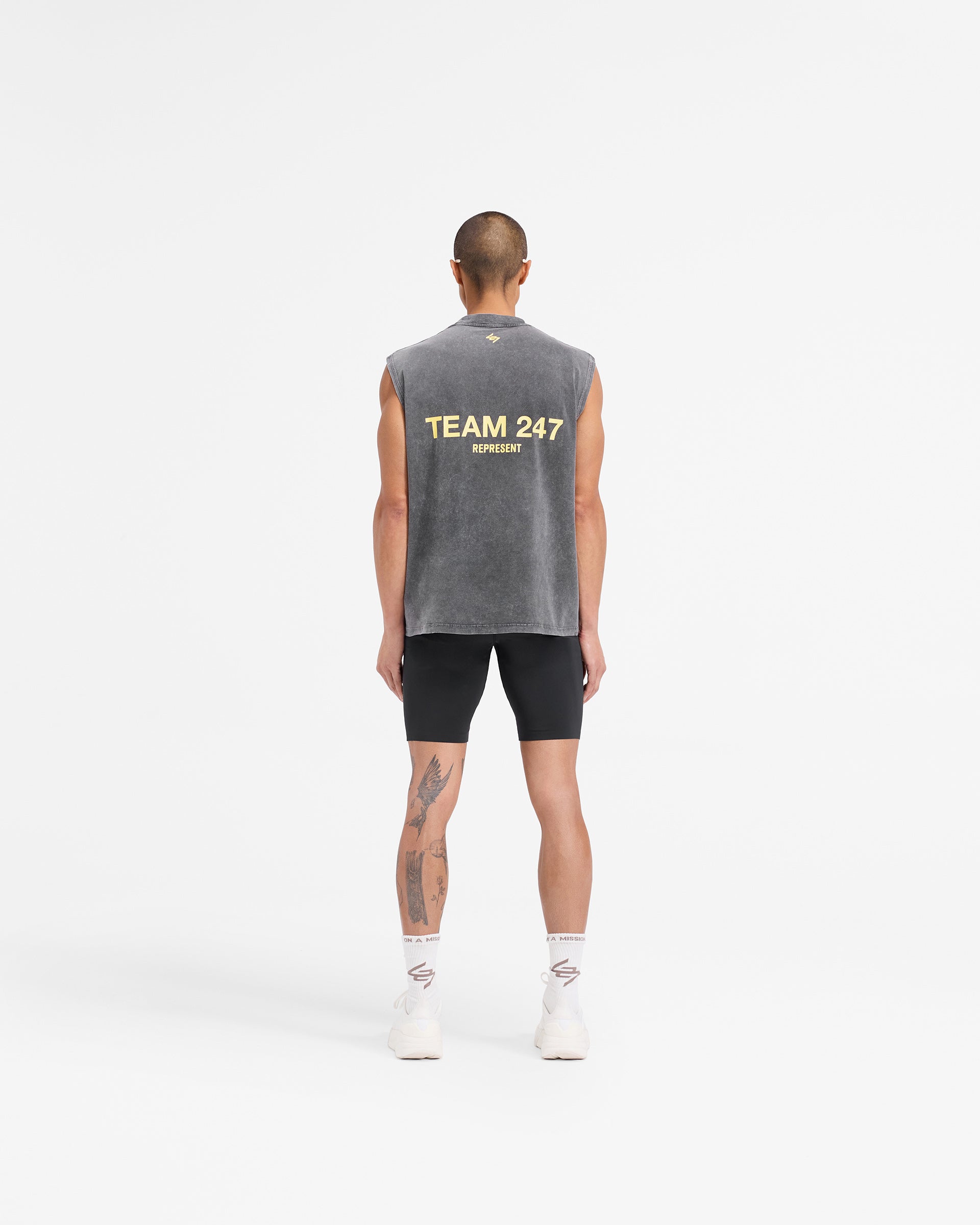 Team 247 Débardeur surdimensionné - Étain Citron