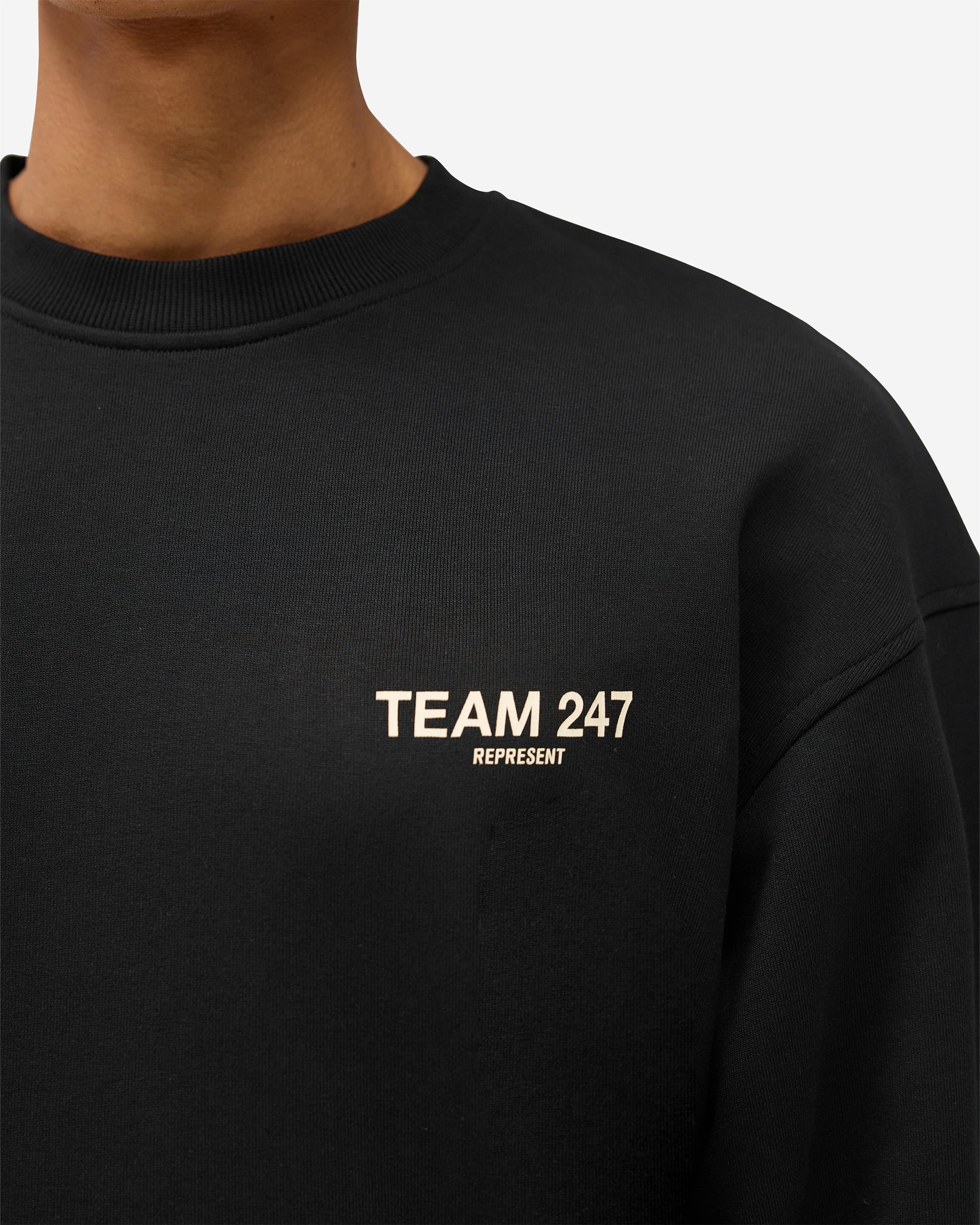 Team 247 Oversized Crew - Jet Black