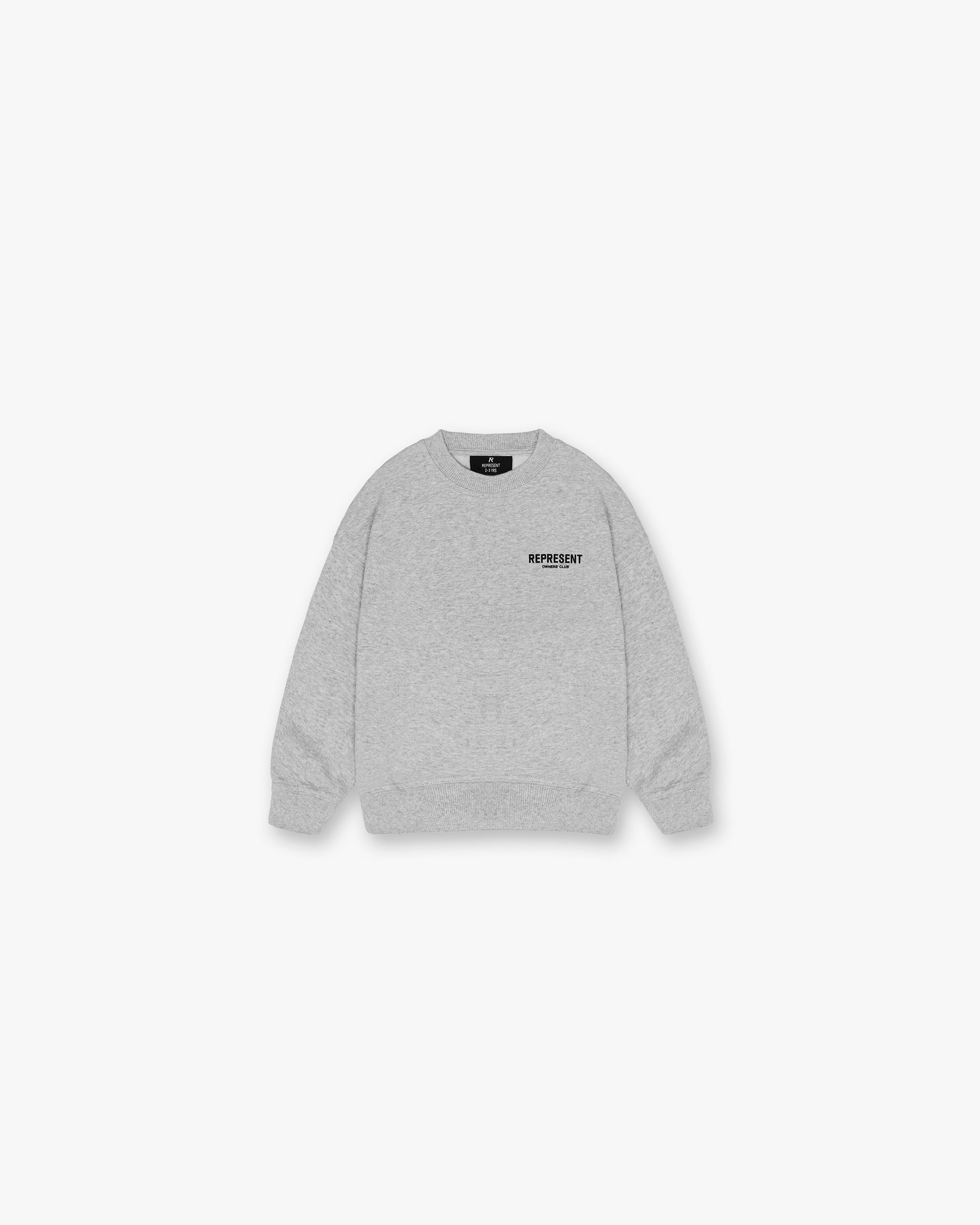 Represent Mini Owners Club Sweater | Ash Grey Sweaters Owners Club | Represent Clo