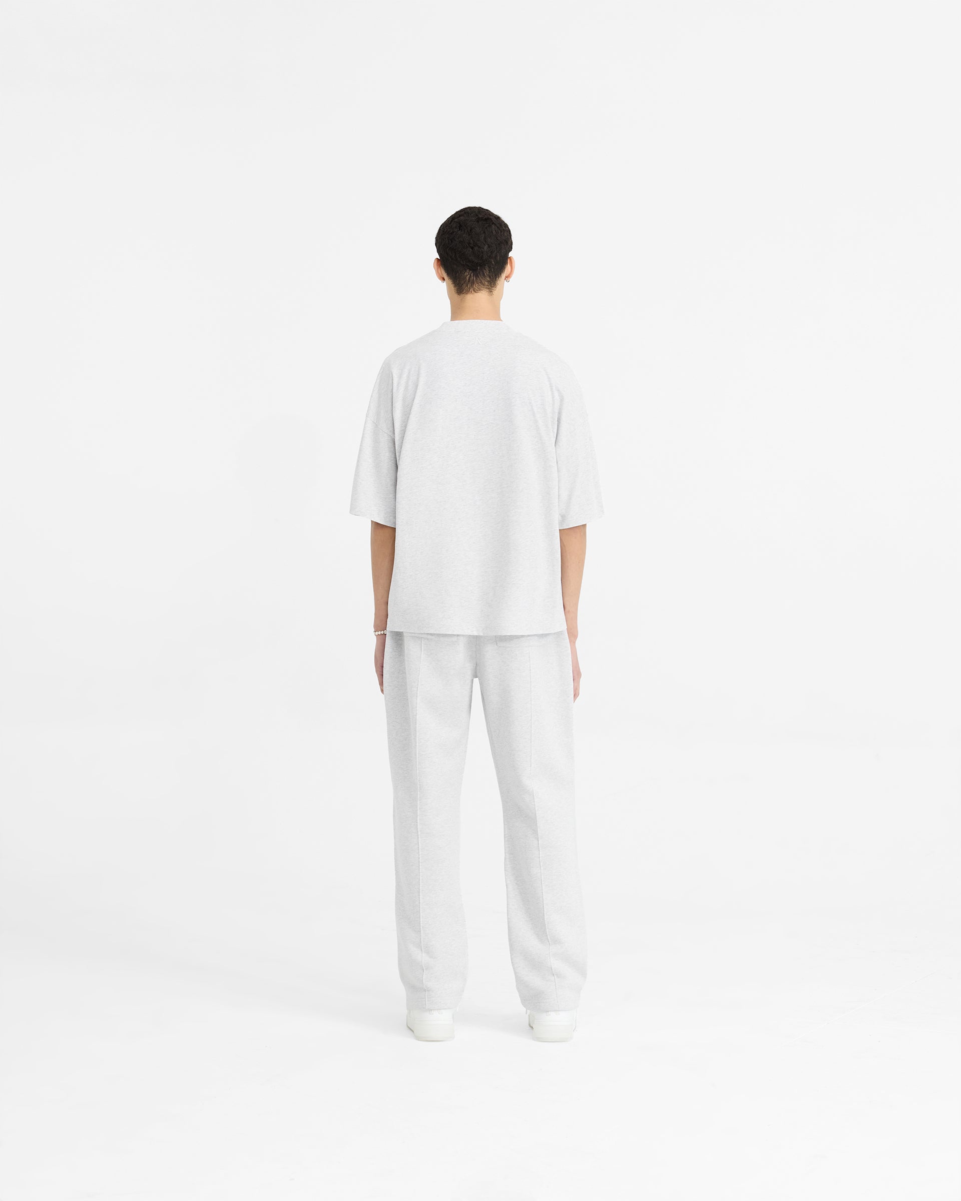 Initial Boxy T-Shirt - Eisgrau Meliert