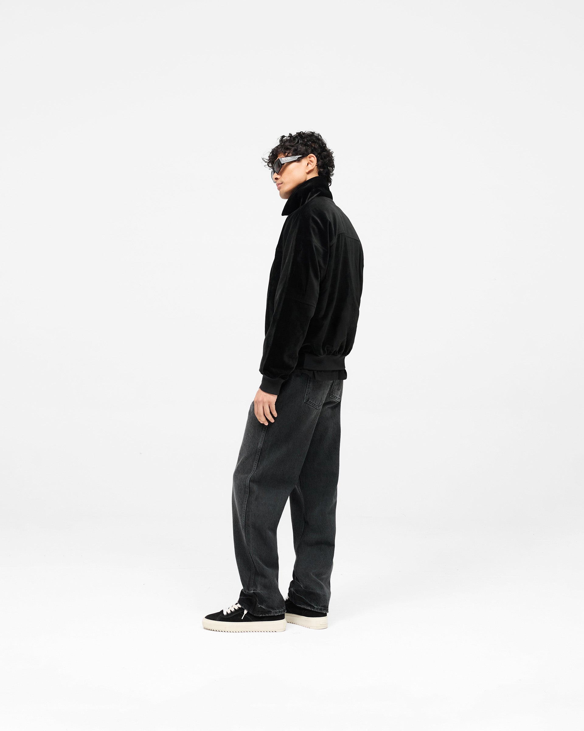 Bordeaux Brushed Jacket - Negro