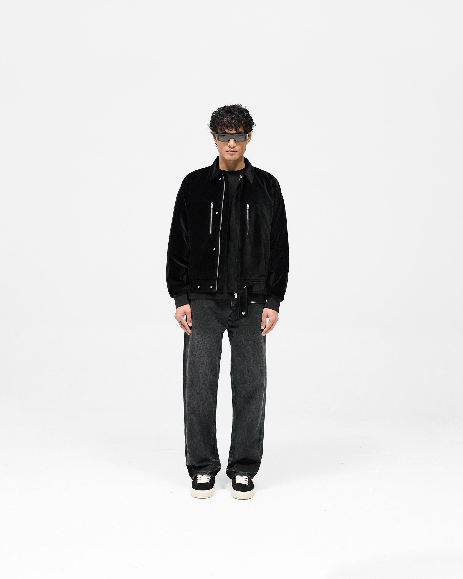 Bordeaux Brushed Jacket - Negro