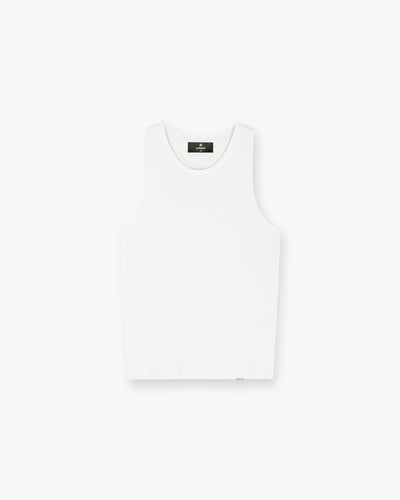 Gilet côtelé initial - Blanc plat