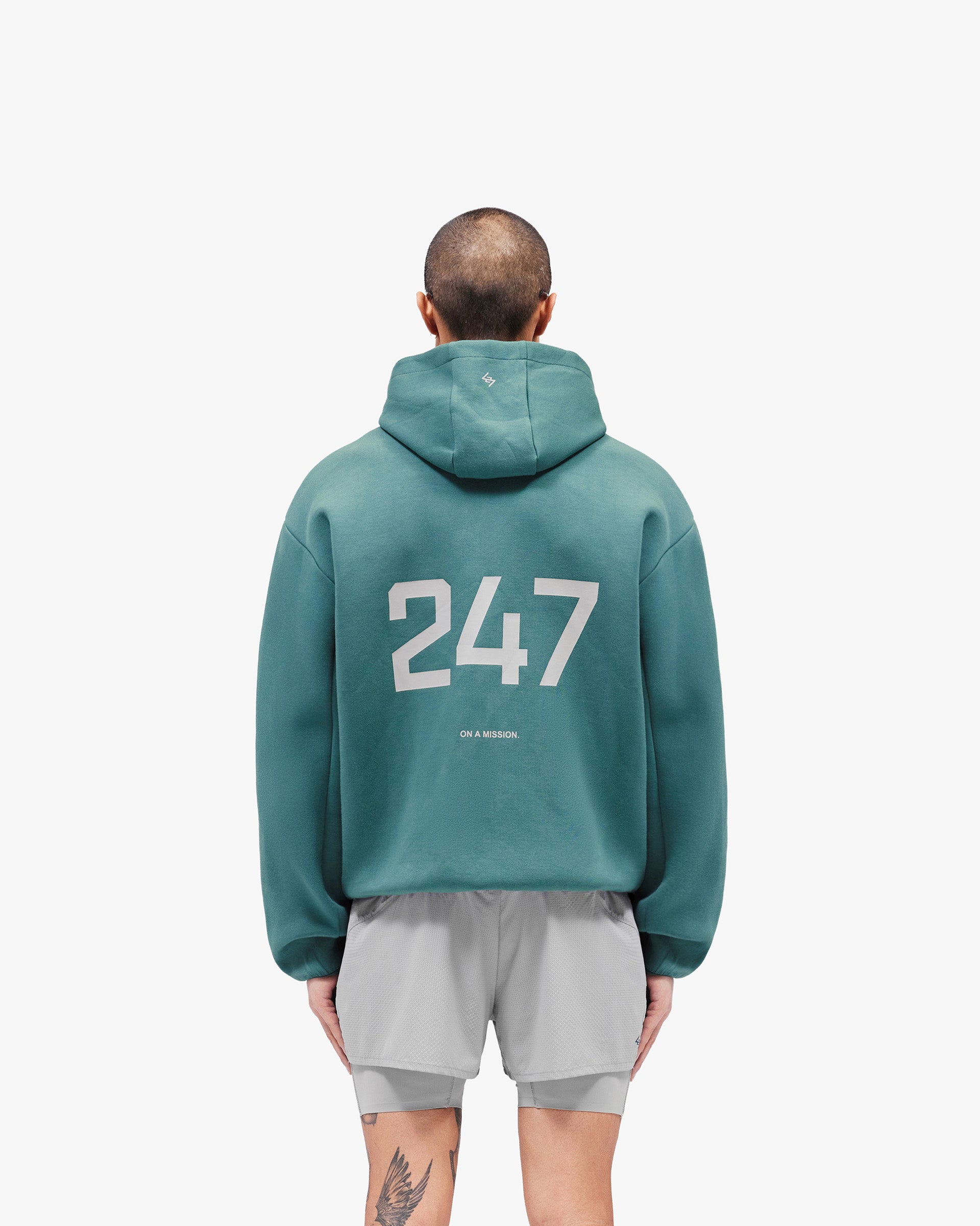 247 Form Zip Hoodie - Teal