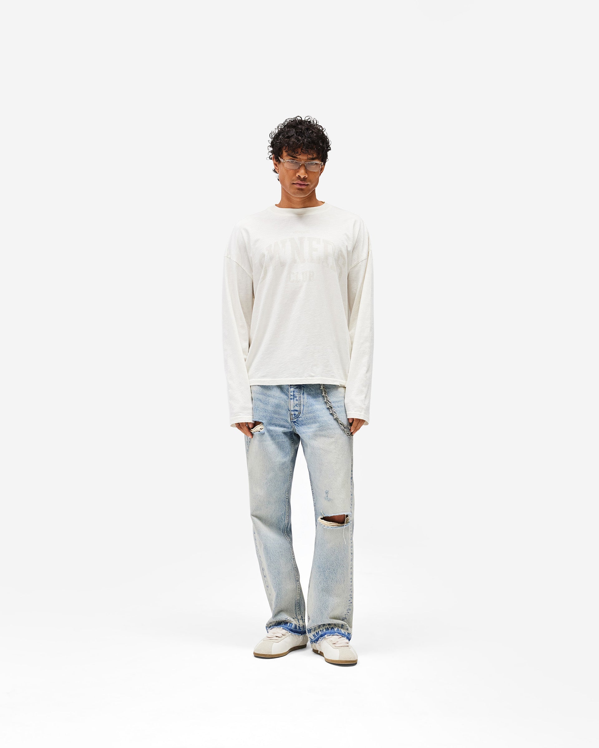 Represent Owners Club Long Sleeve T-Shirt - Chalk