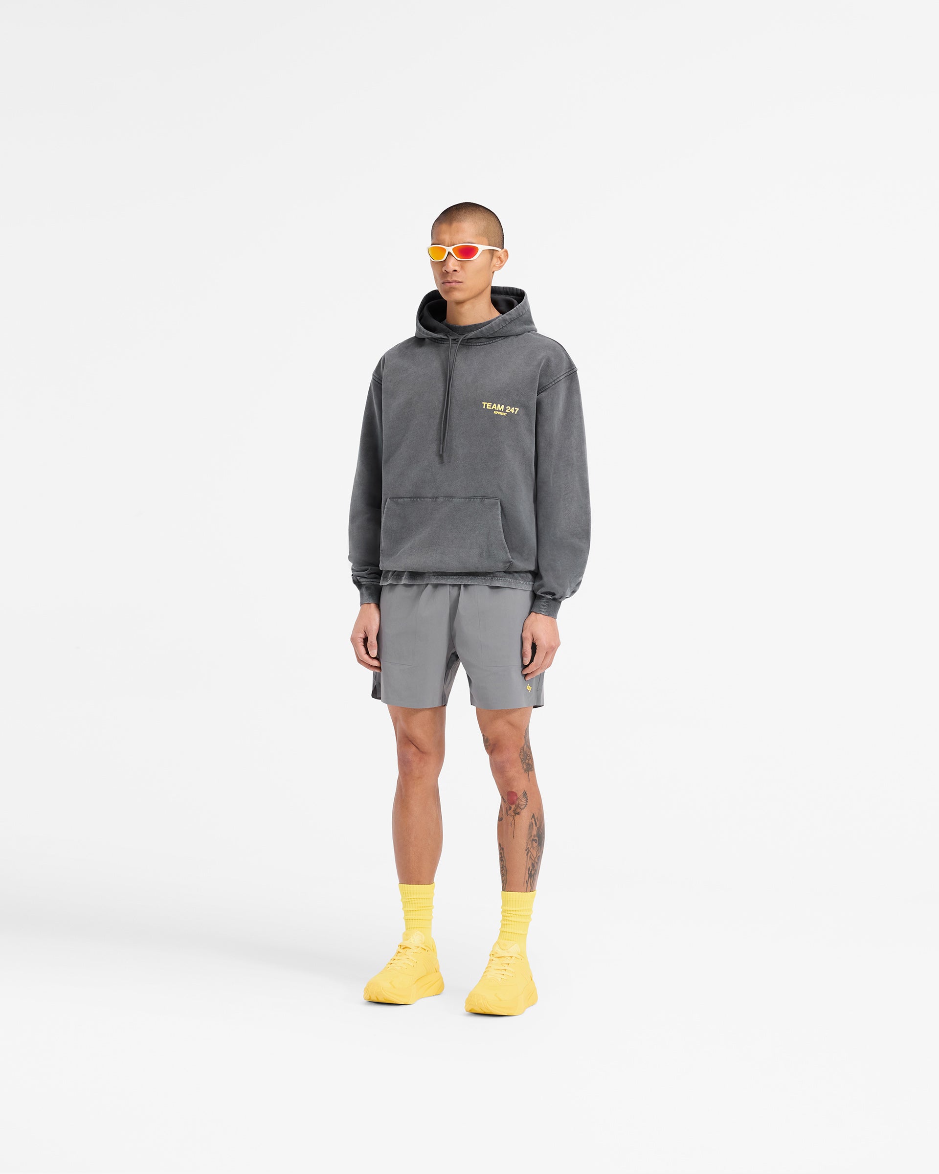 Team 247 Oversized Hoodie - Étain Citron