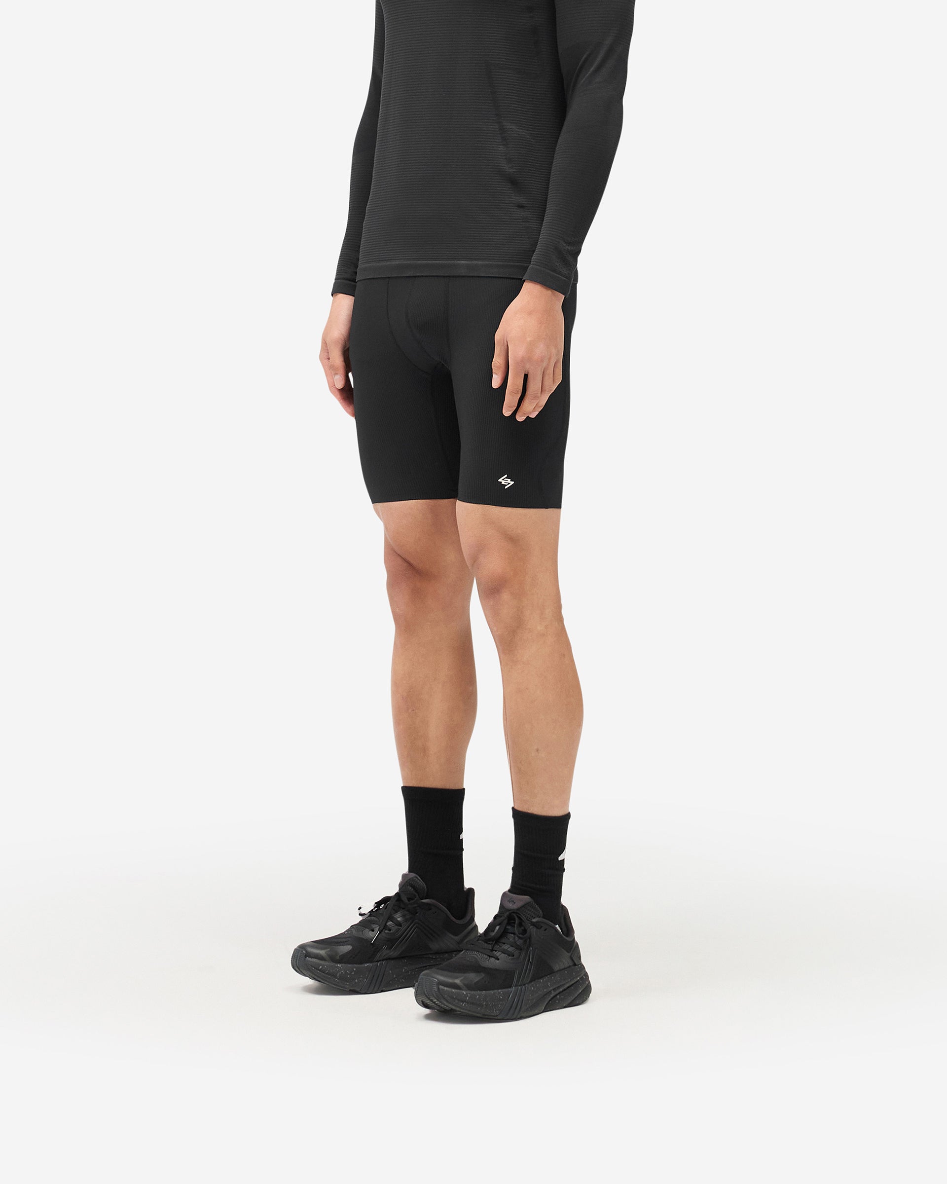 247 Ribbed Half Tight - Black