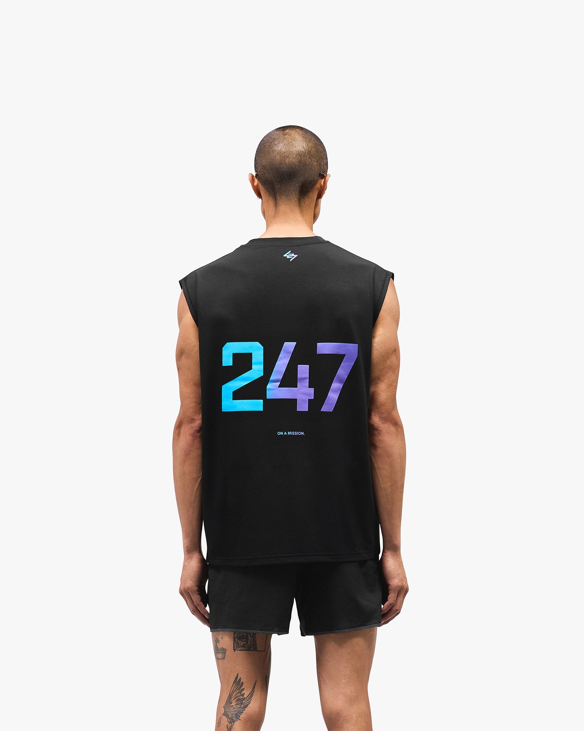 247 Oversized Tank - Purple Fade